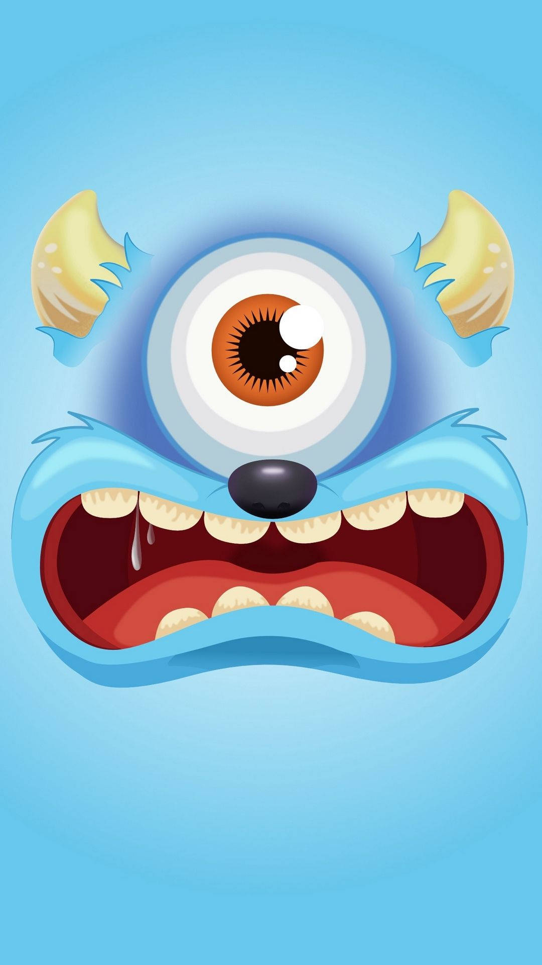Monstrul cu ochi albastri de Halloween pentru iPhone Fundal