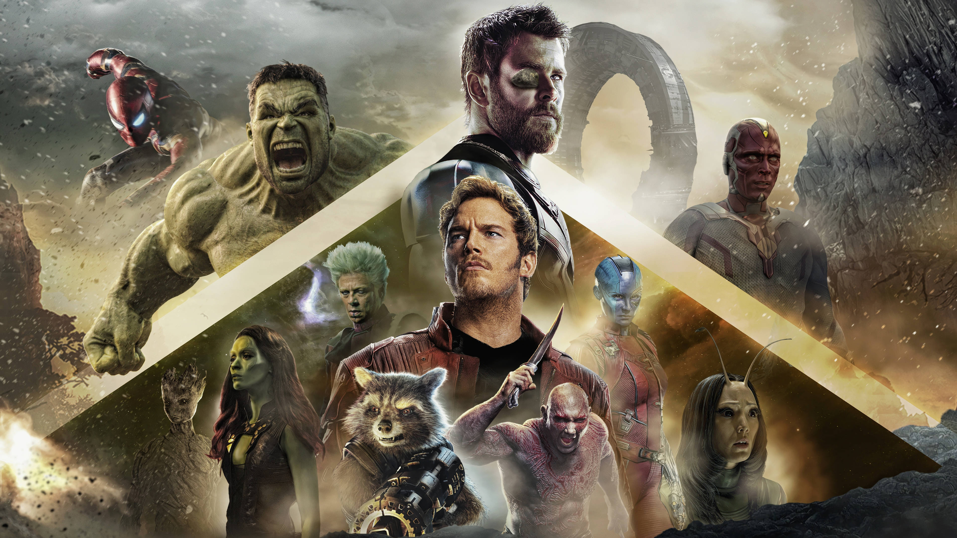 Montaj Desktop Marvel 2 Fundal