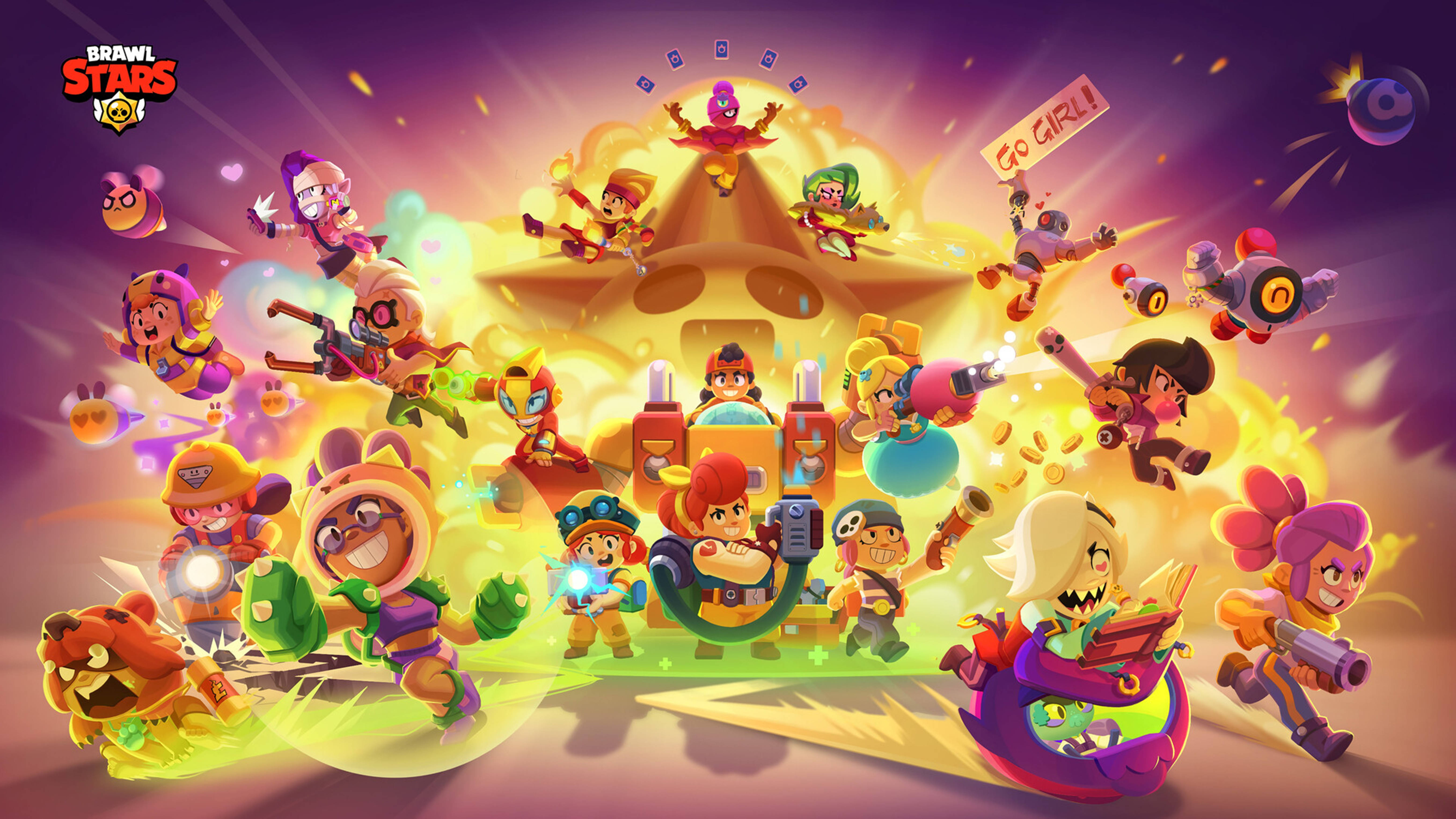 Montaj Ziua Femeii Brawl Stars 4K Fundal