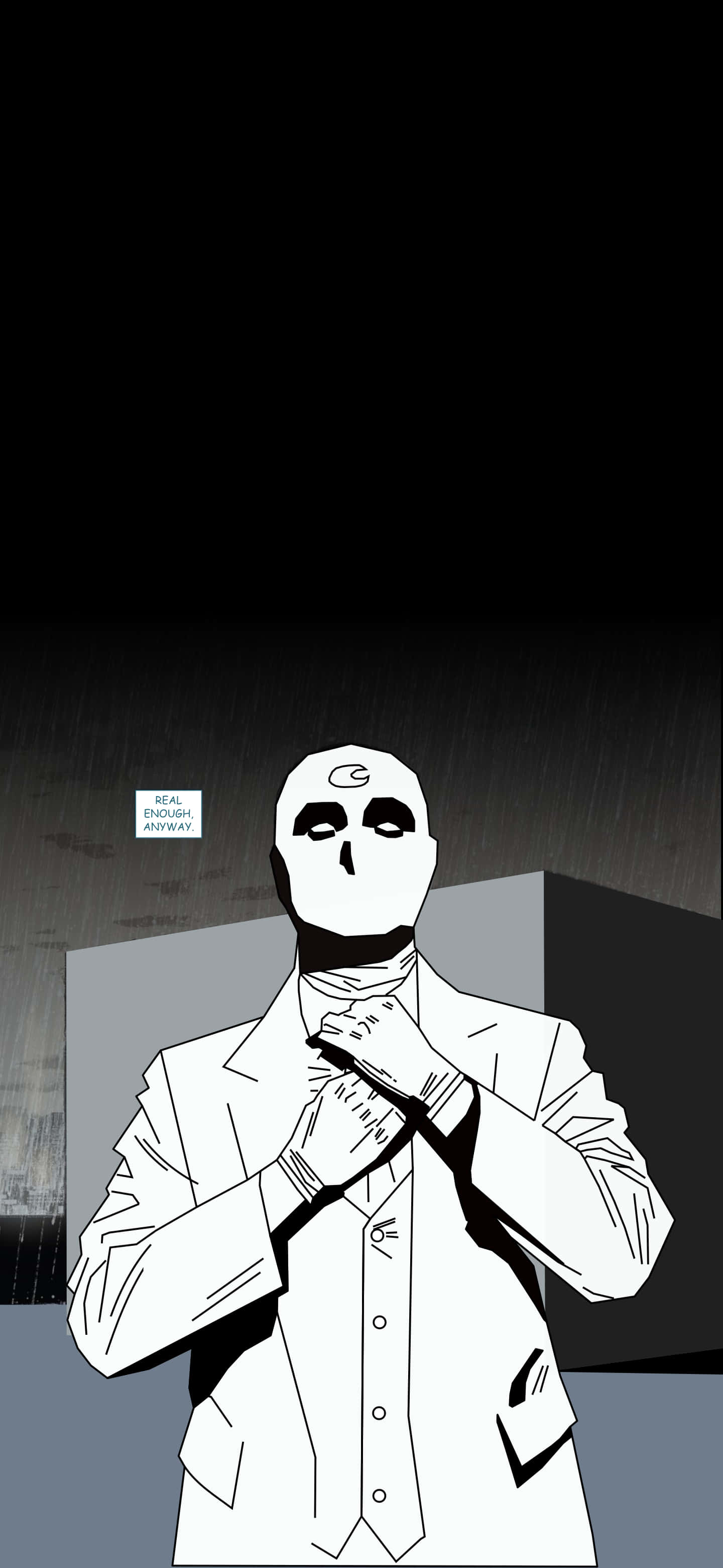 Moon Knight Minimalist al Marvel Fundal