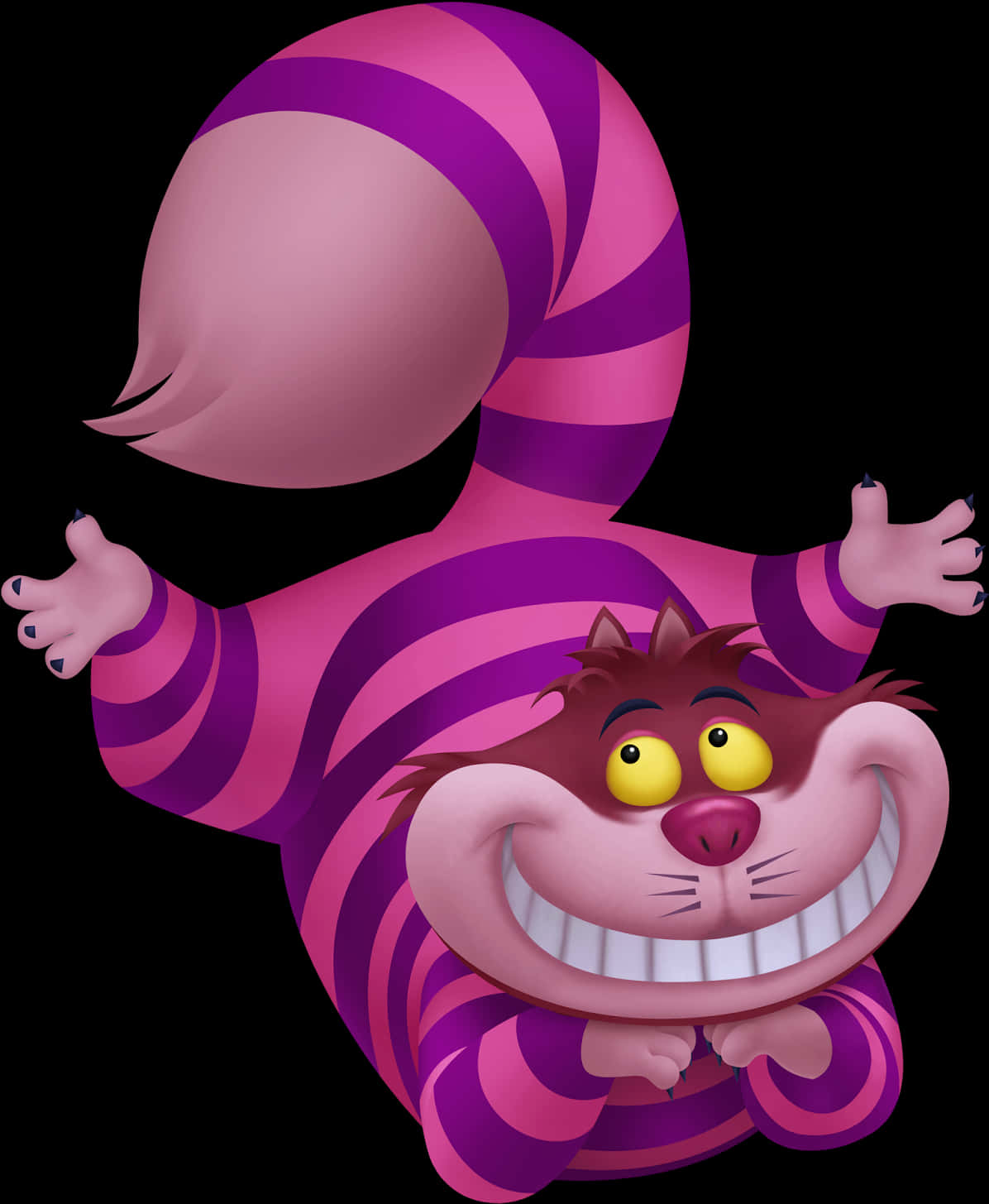 Motanul Cheshire zâmbind, personaj Disney Fundal