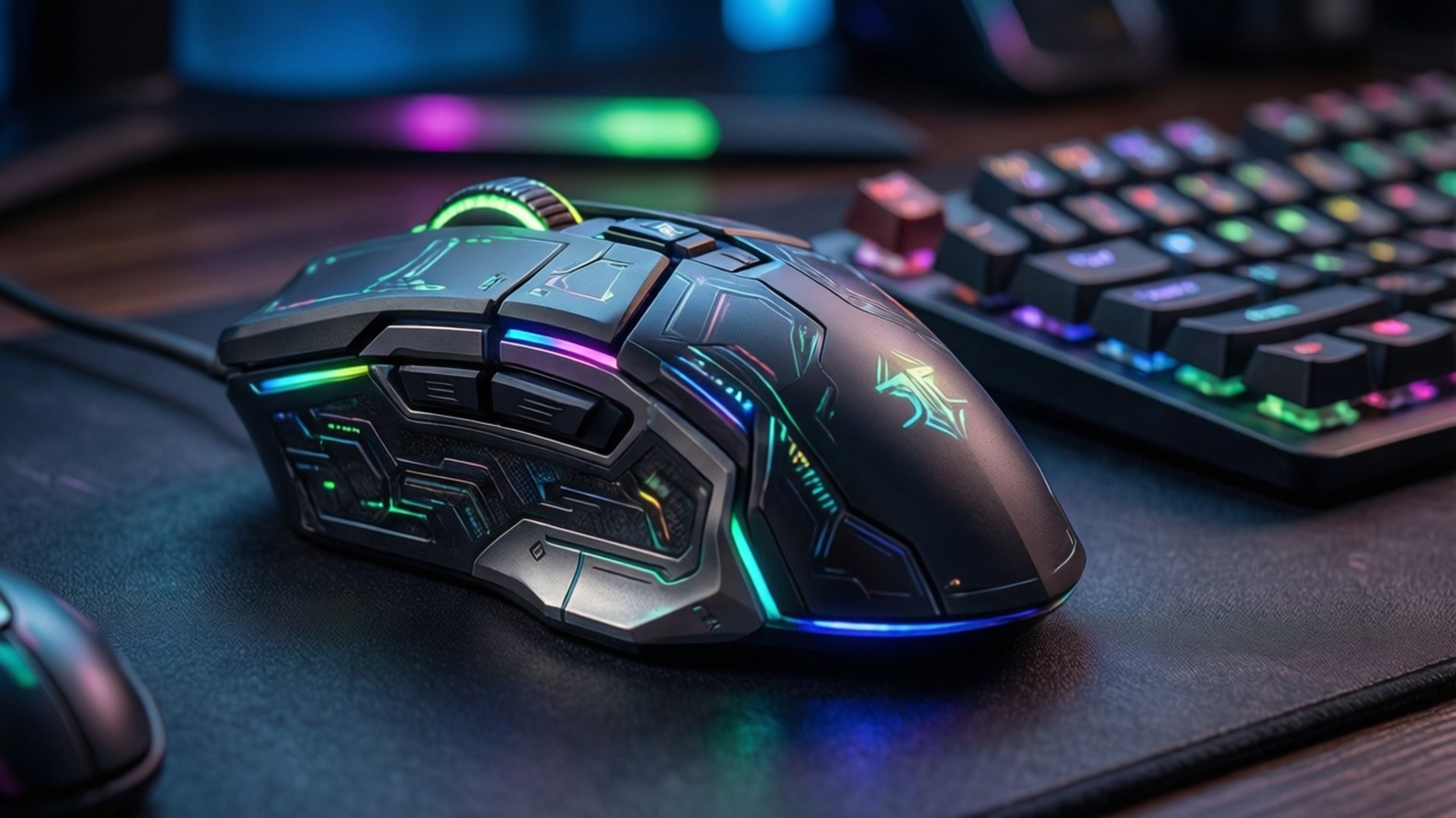 Mouse și Tastatură RGB Fundal