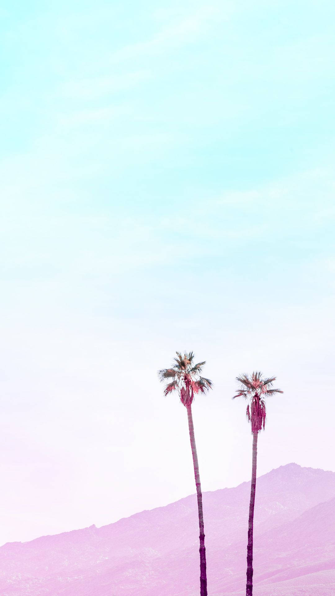 Muntii Pastel Violet pentru iPhone Fundal