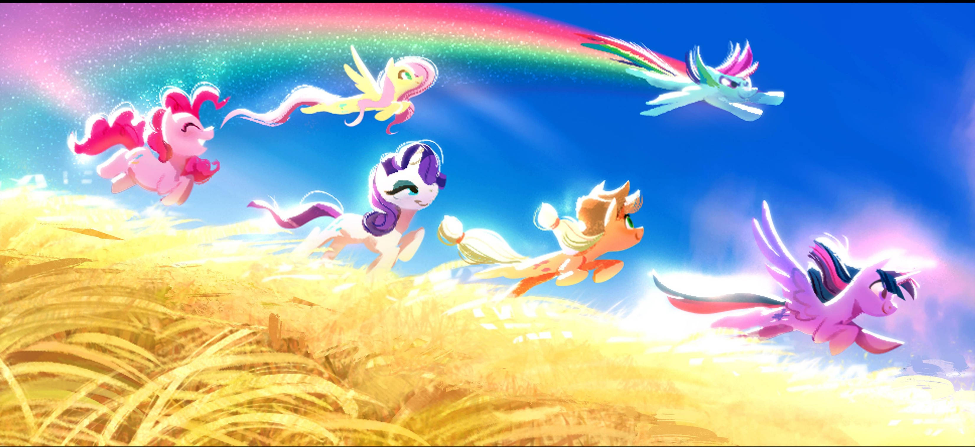 My Little Pony alergând pe ecranul desktopului Fundal