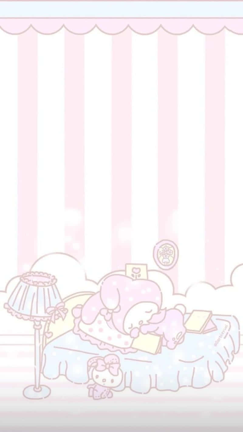 My Melody adormită și drăguță Fundal