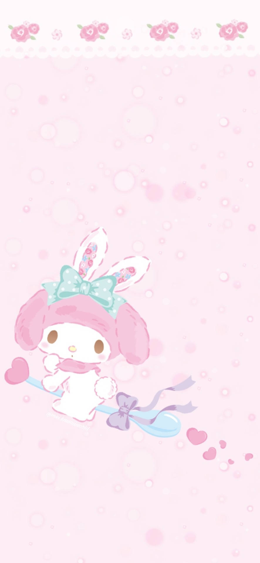 My Melody Călărind o Lingură Fundal