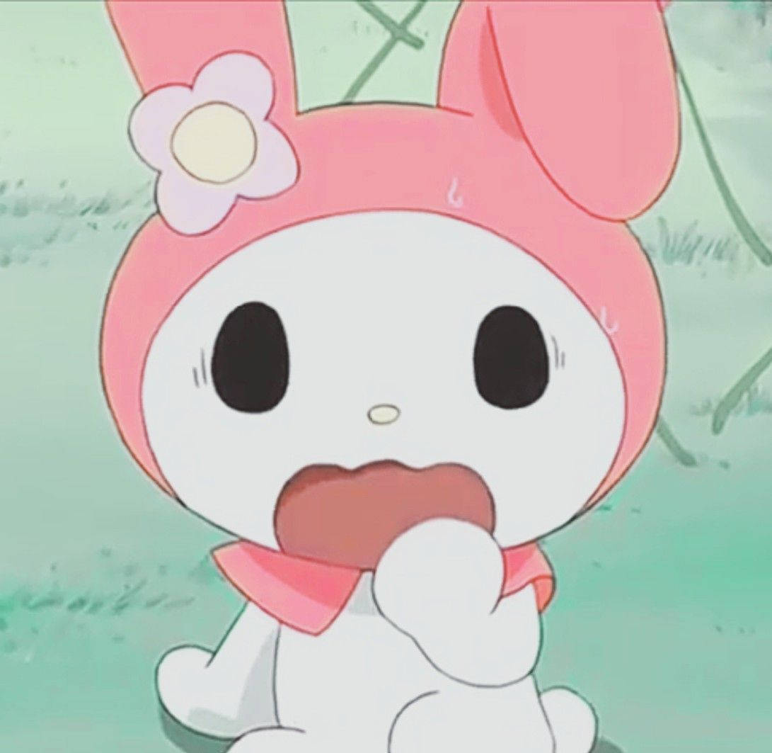 My Melody cu Fața Șocată PFP Fundal