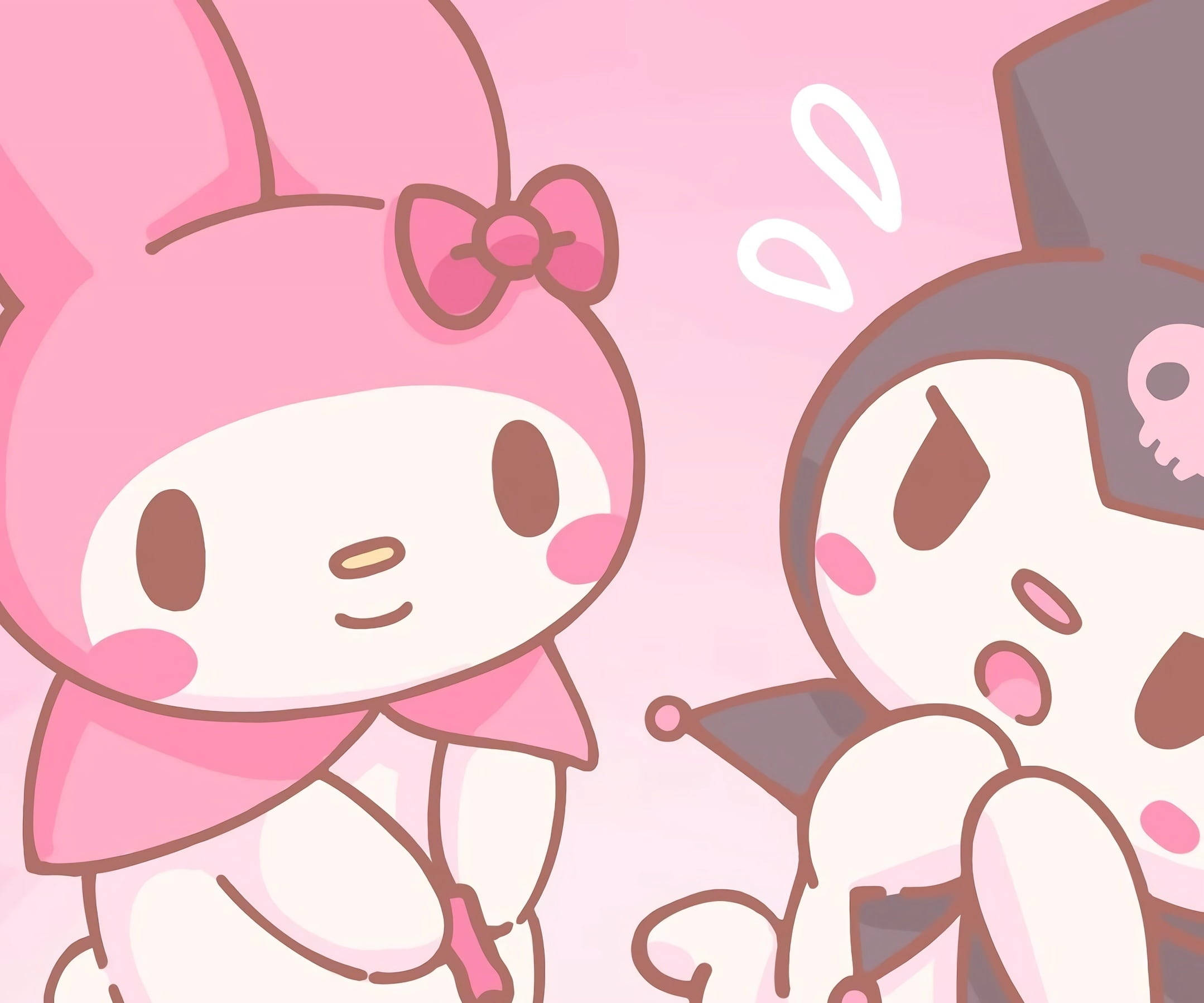 My Melody Kuromi Fundal de Desktop Drăguț Fundal