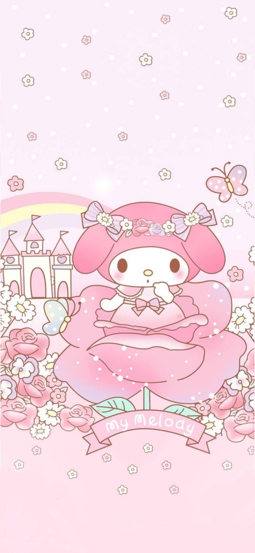 My Melody și Floarea Trandafir Fundal