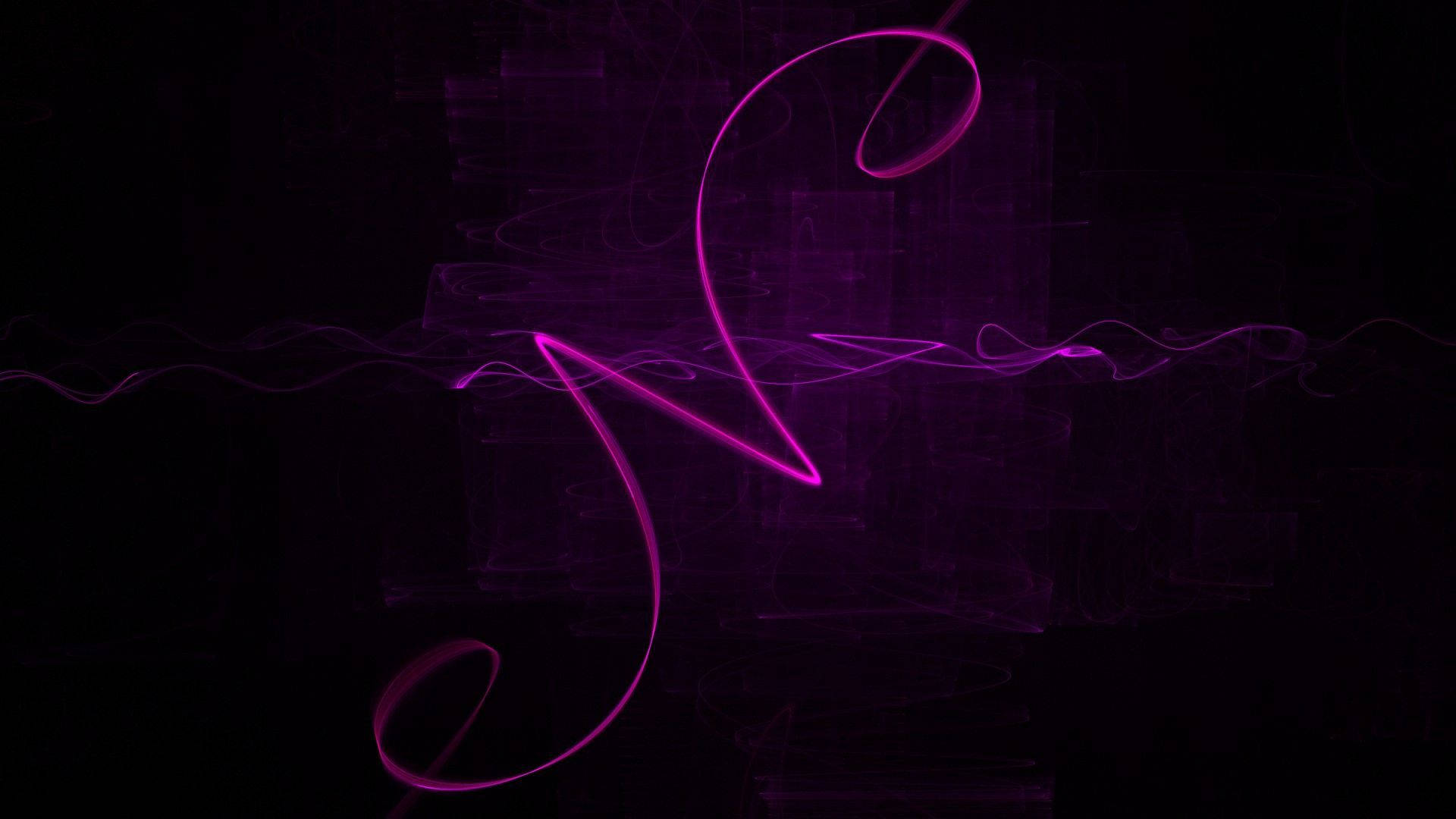 N Cursiv Cool în Neon Violet Fundal
