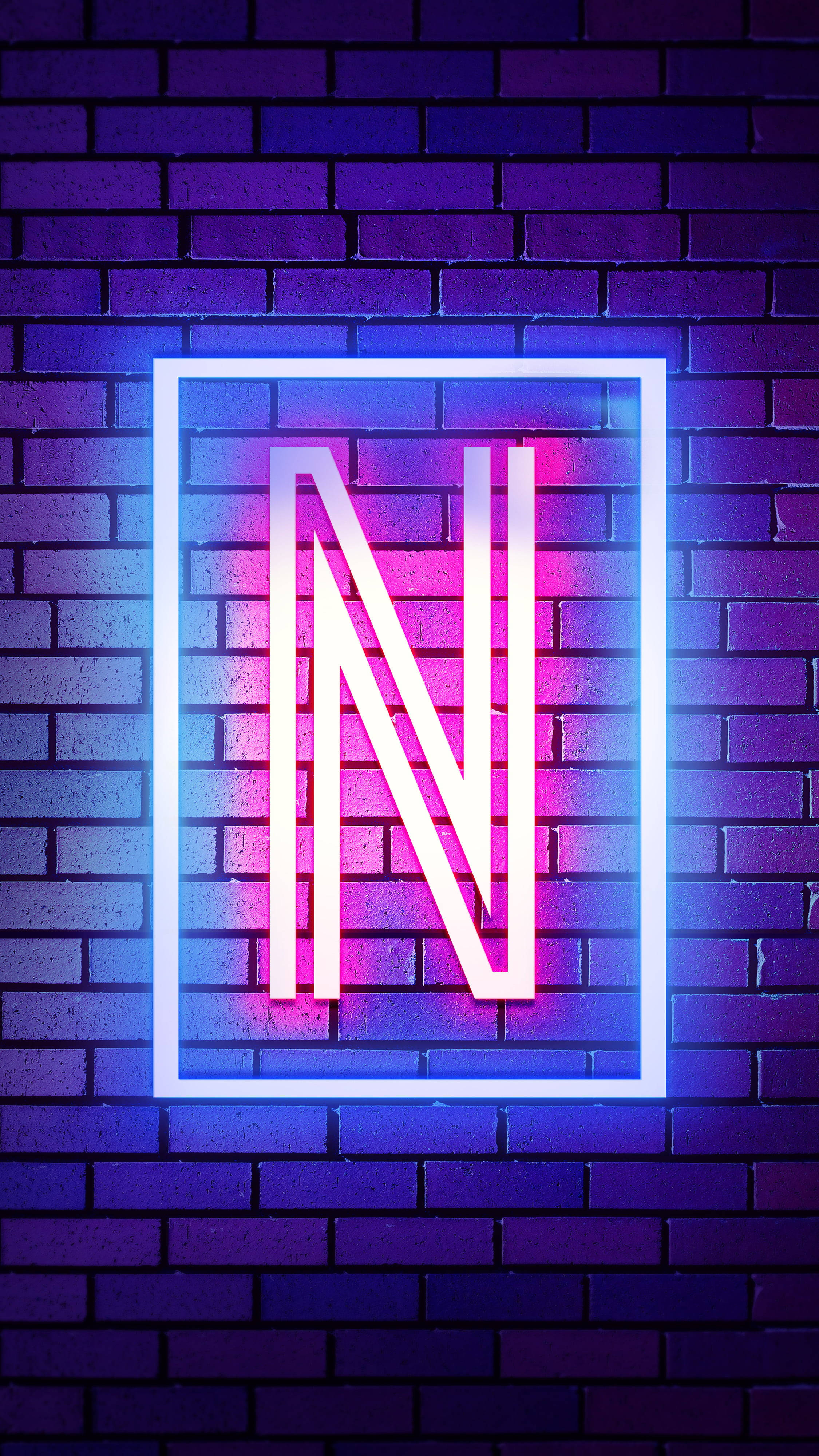 N Neon Vibrant Fundal