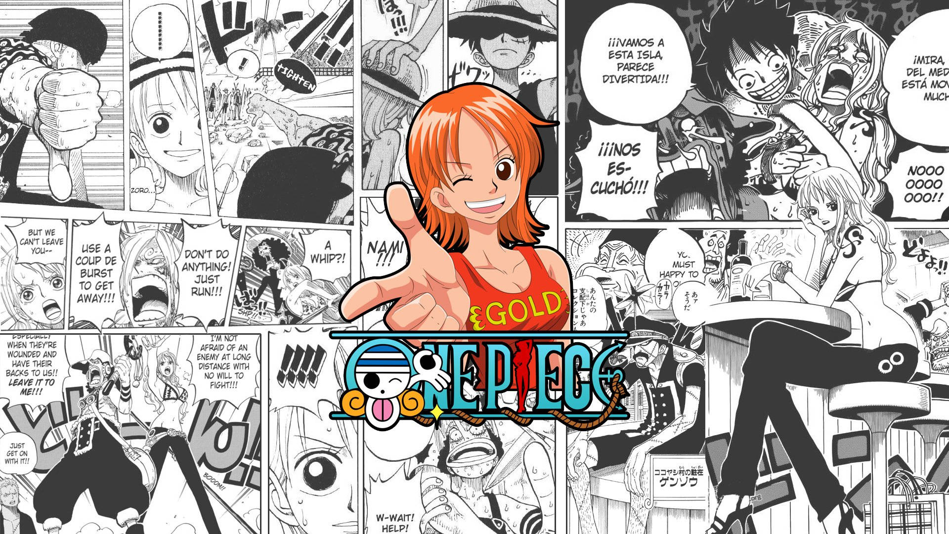 Nami Hoțoaică Felină Panou Manga Fundal