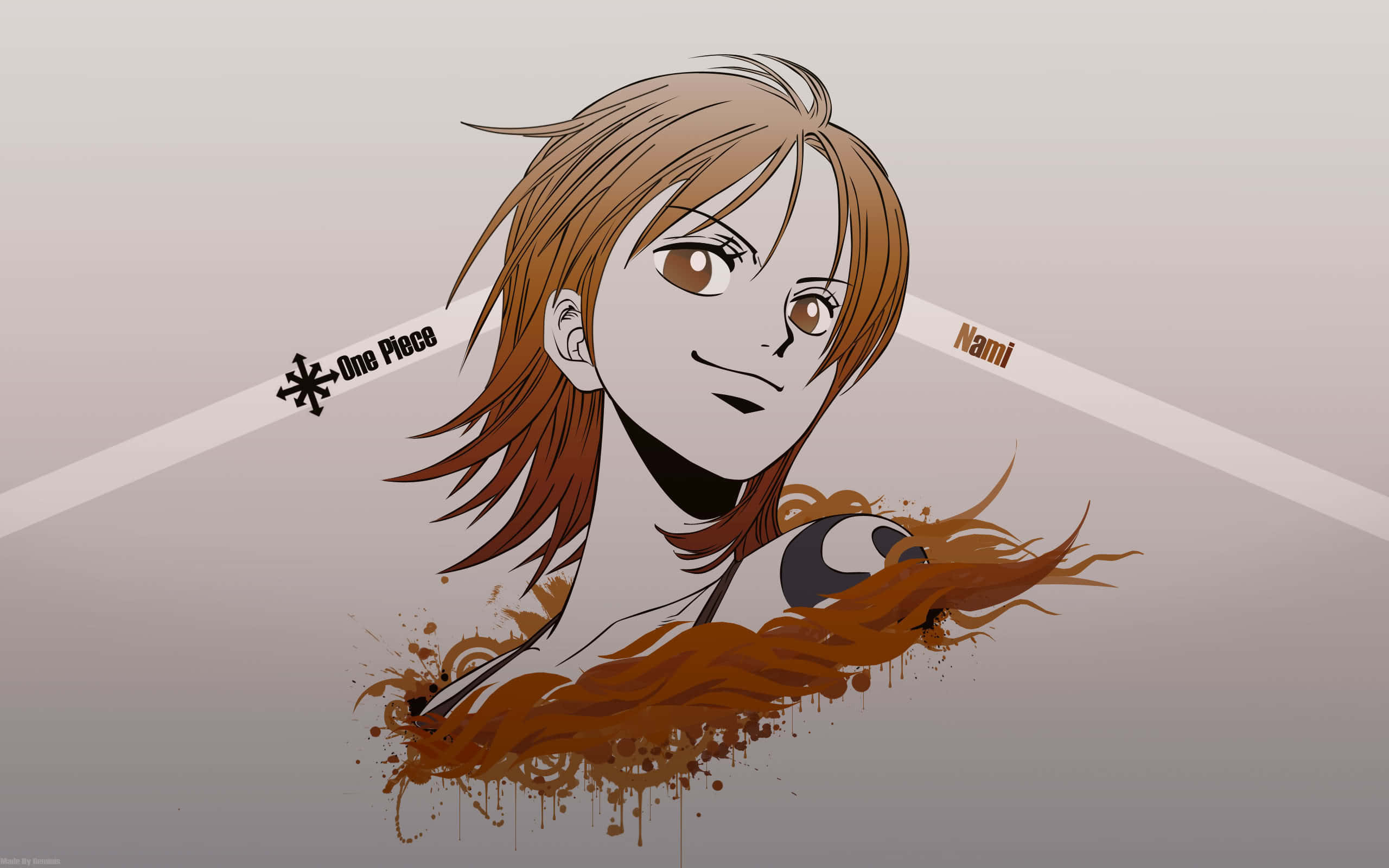 Nami One Piece cu păr scurt Fundal