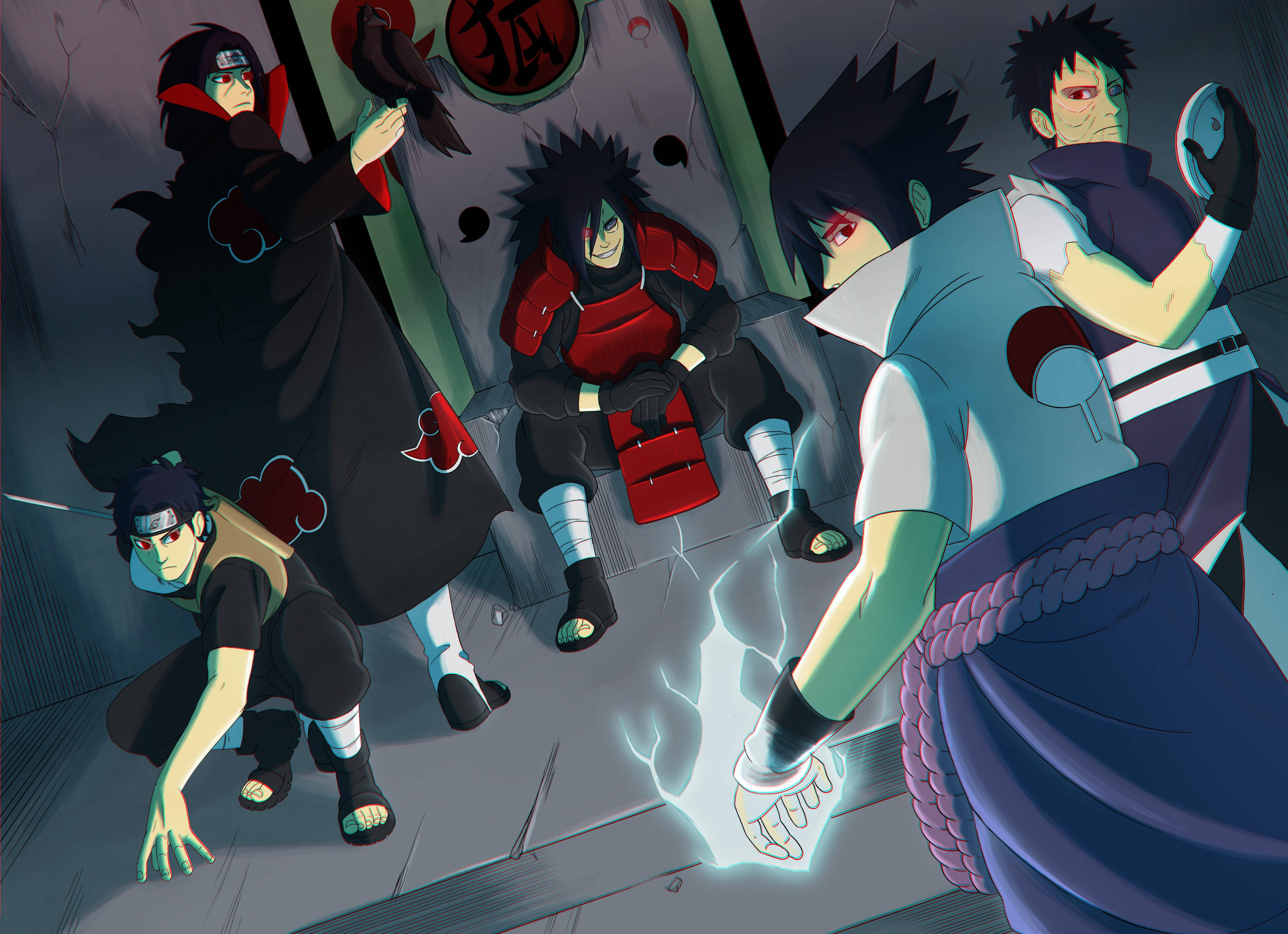 Naruto 4K Clanul Uchiha Sharingan Fundal