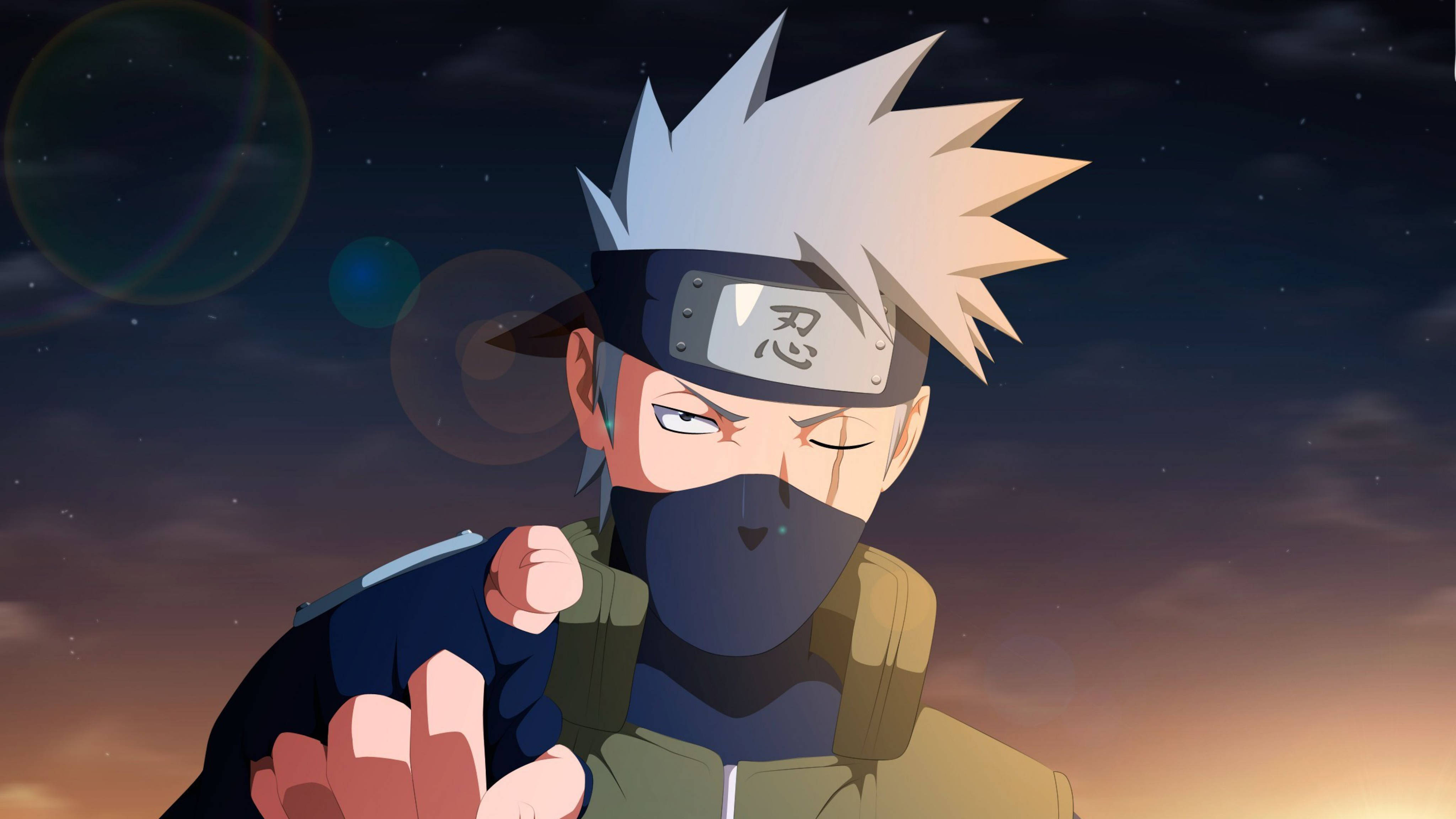 Naruto 4K Kakashi serios Fundal