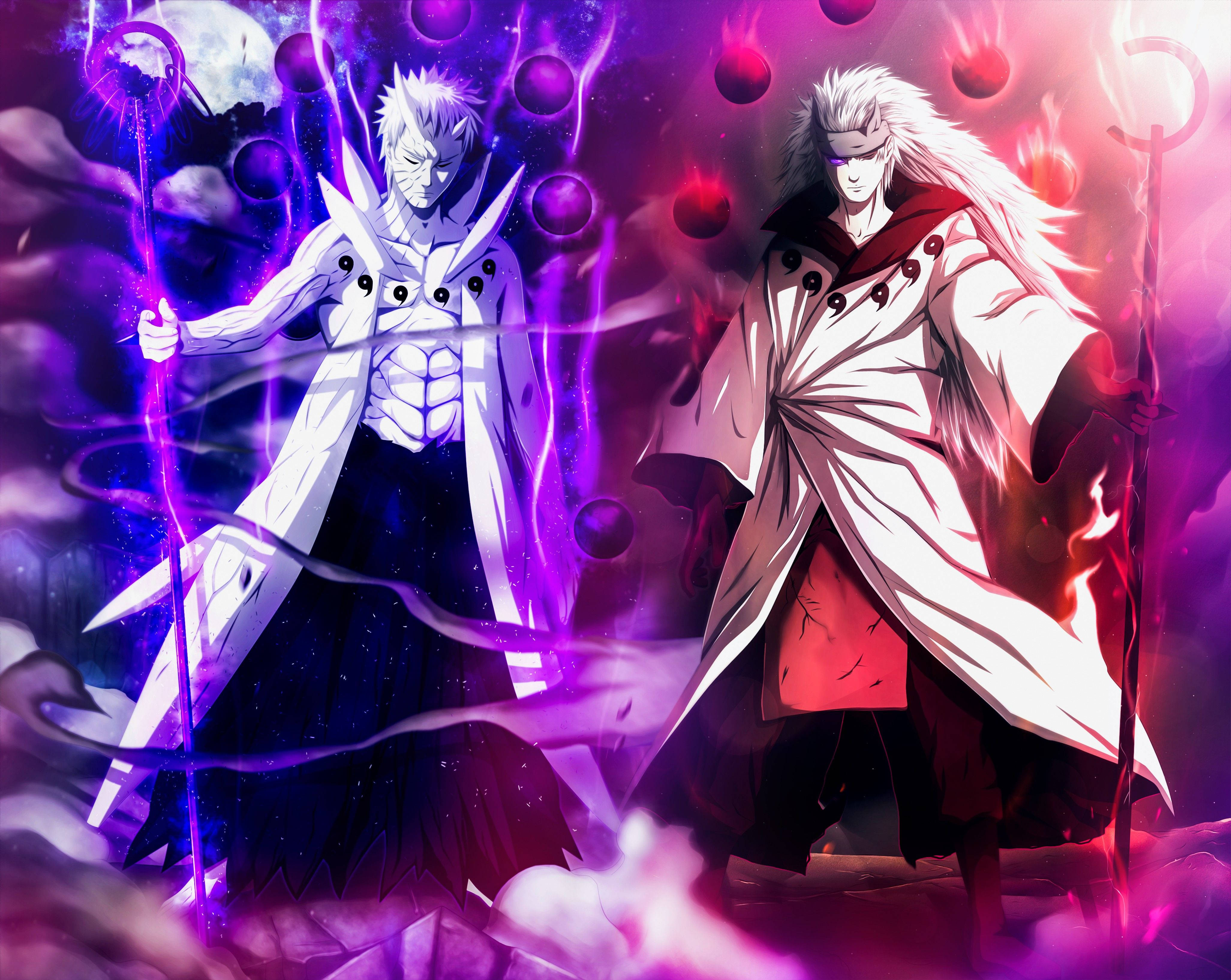 Naruto 4K Obito și Madara Fundal
