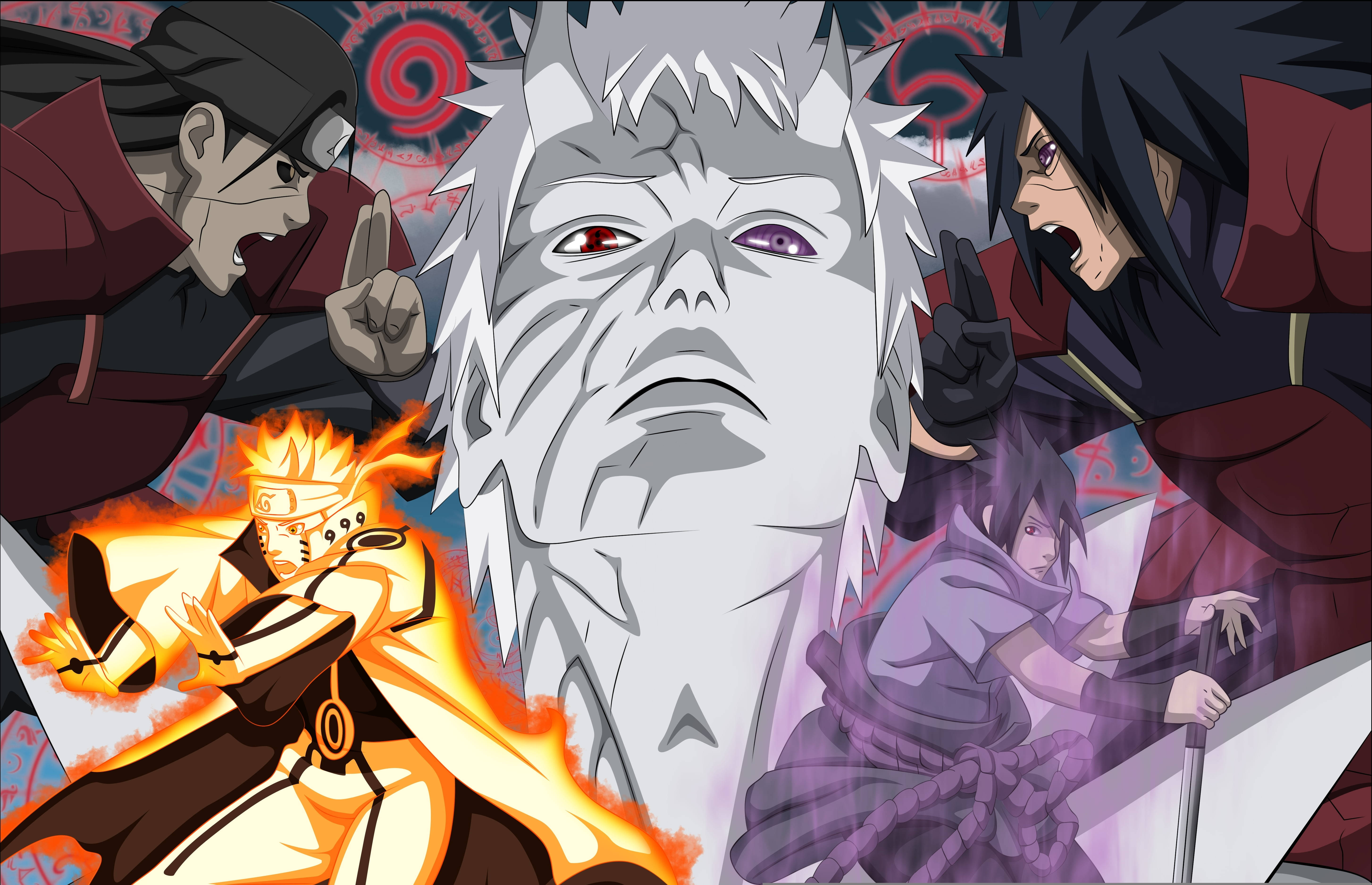 Naruto 4K Obito și Uchiha Fundal