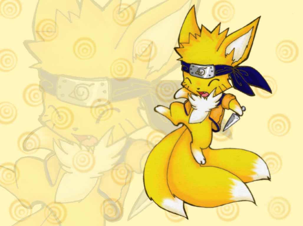 Naruto Chibi Kyuubi Drăguț Fundal