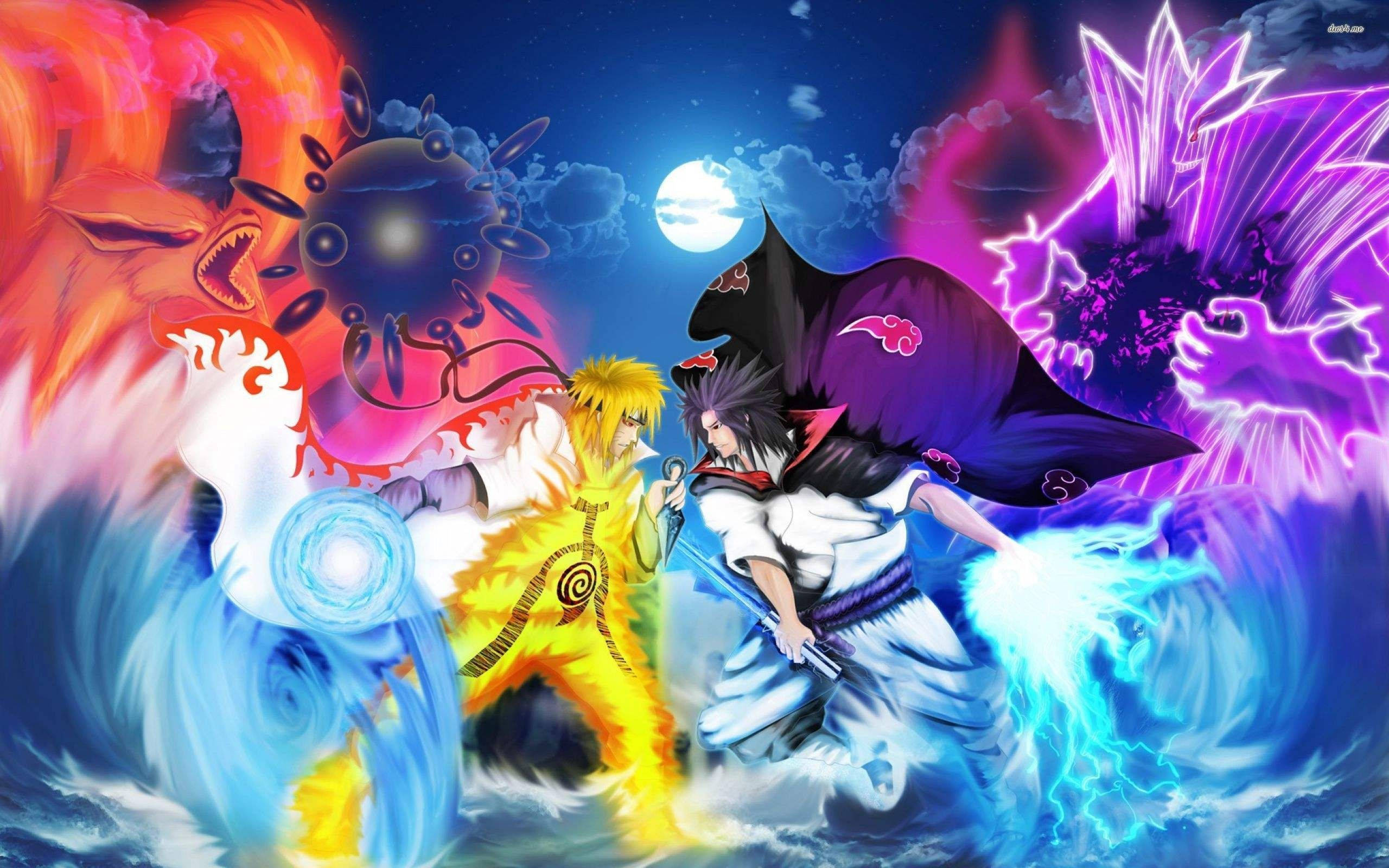 Naruto Cool Versus Sasuke Fundal
