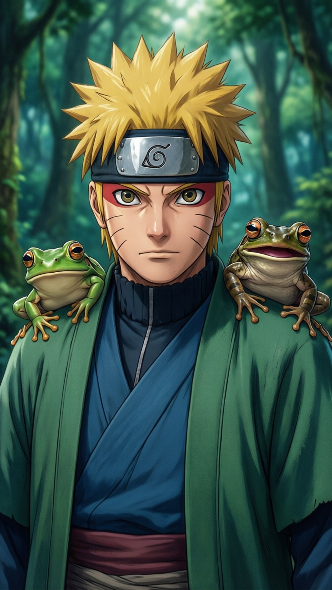 Naruto cu Broaște Fundal