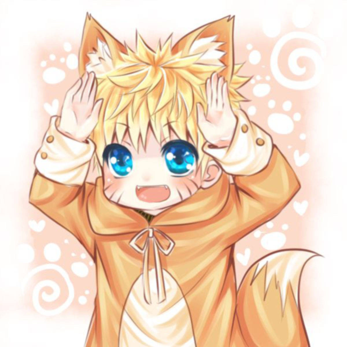 Naruto Fox Chibi drăguț Fundal