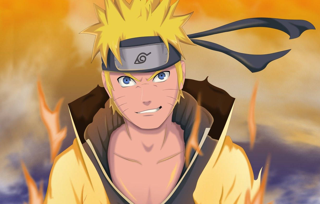 Naruto în halat galben Fundal