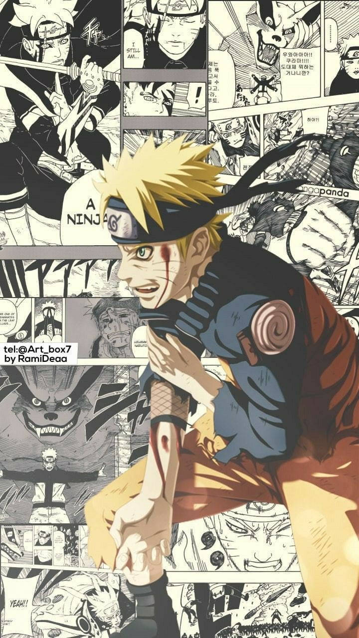 Naruto în mișcare cu sânge manga Fundal