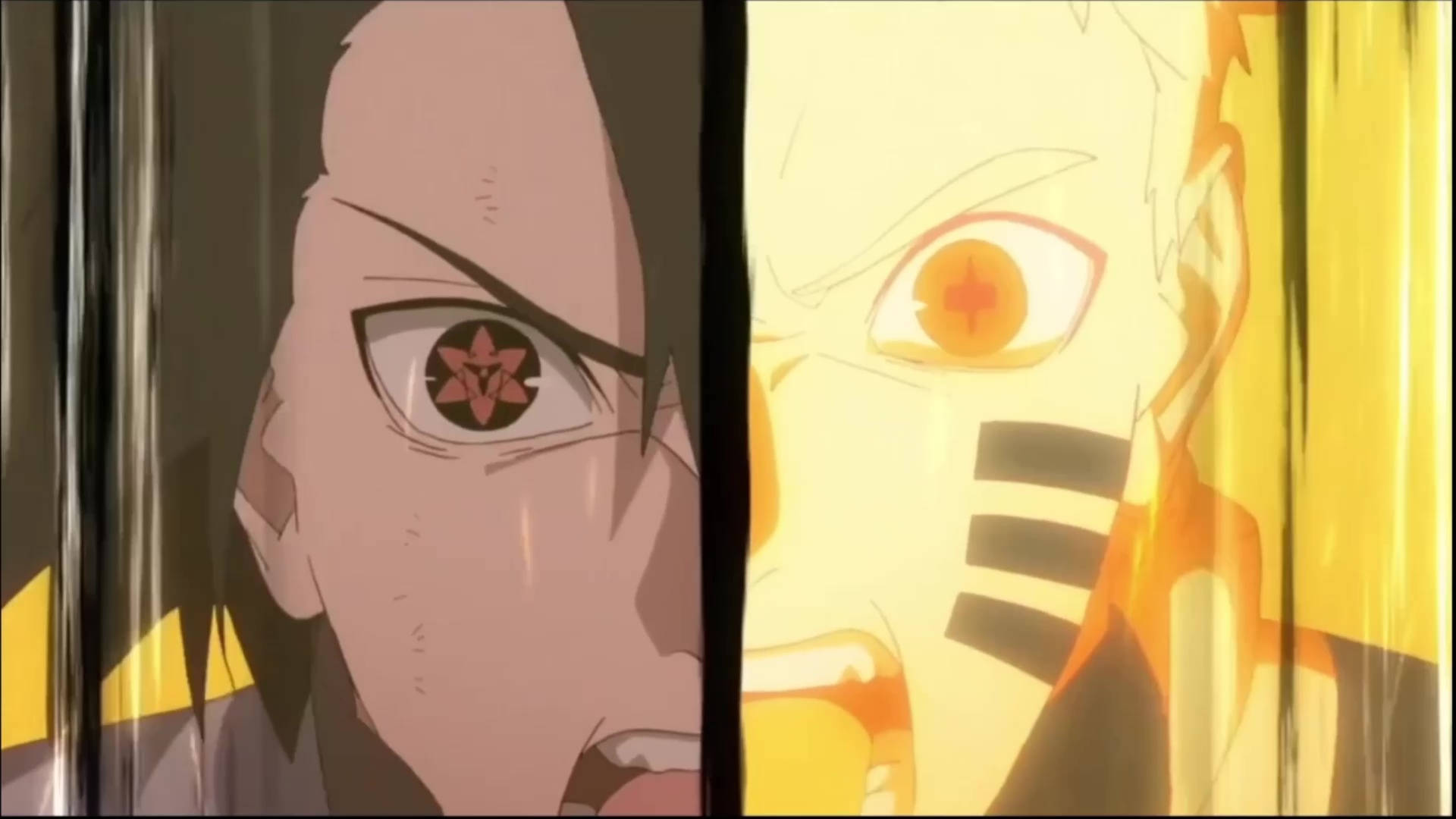Naruto în Modul Kurama și Sasuke Fundal