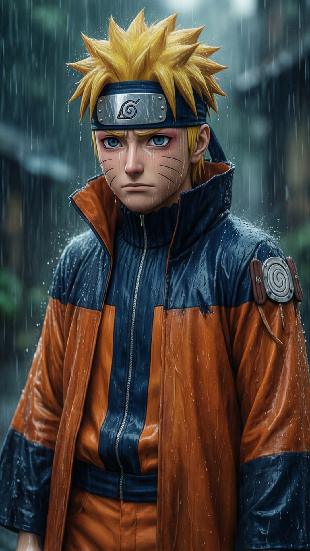 Naruto în ploaie Fundal