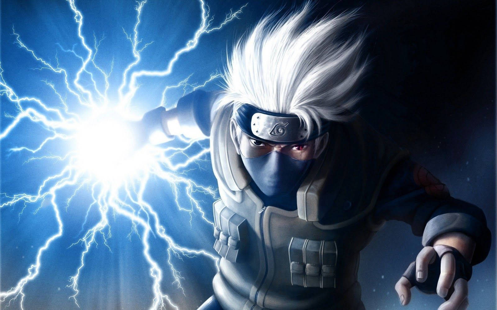 Naruto Live Kakashi Mâini cu Fulger Fundal