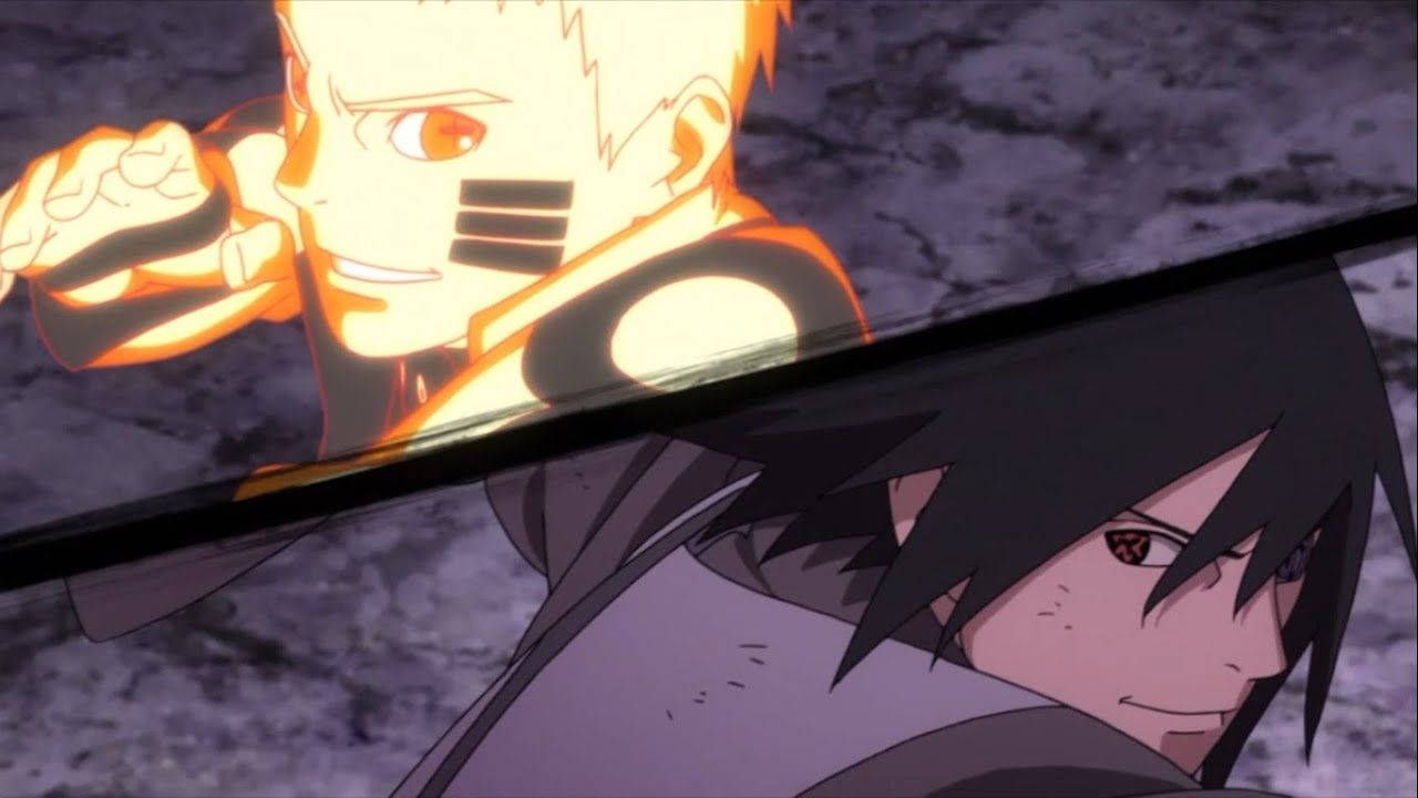 Naruto Live Sasuke Luptă Ecran Împărțit Fundal