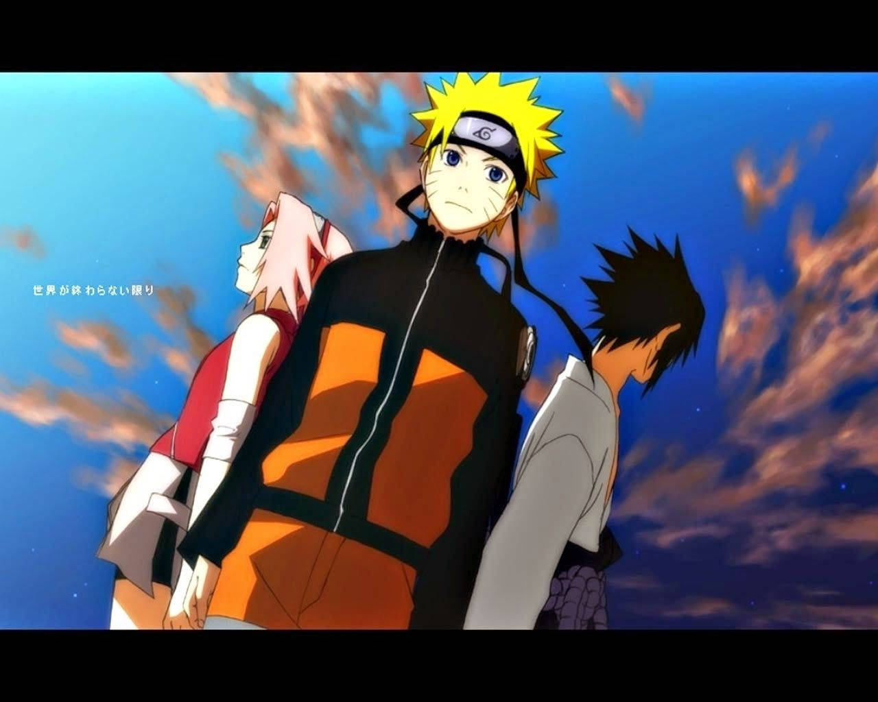 Naruto Live Team 7 Estetică Cer Fundal