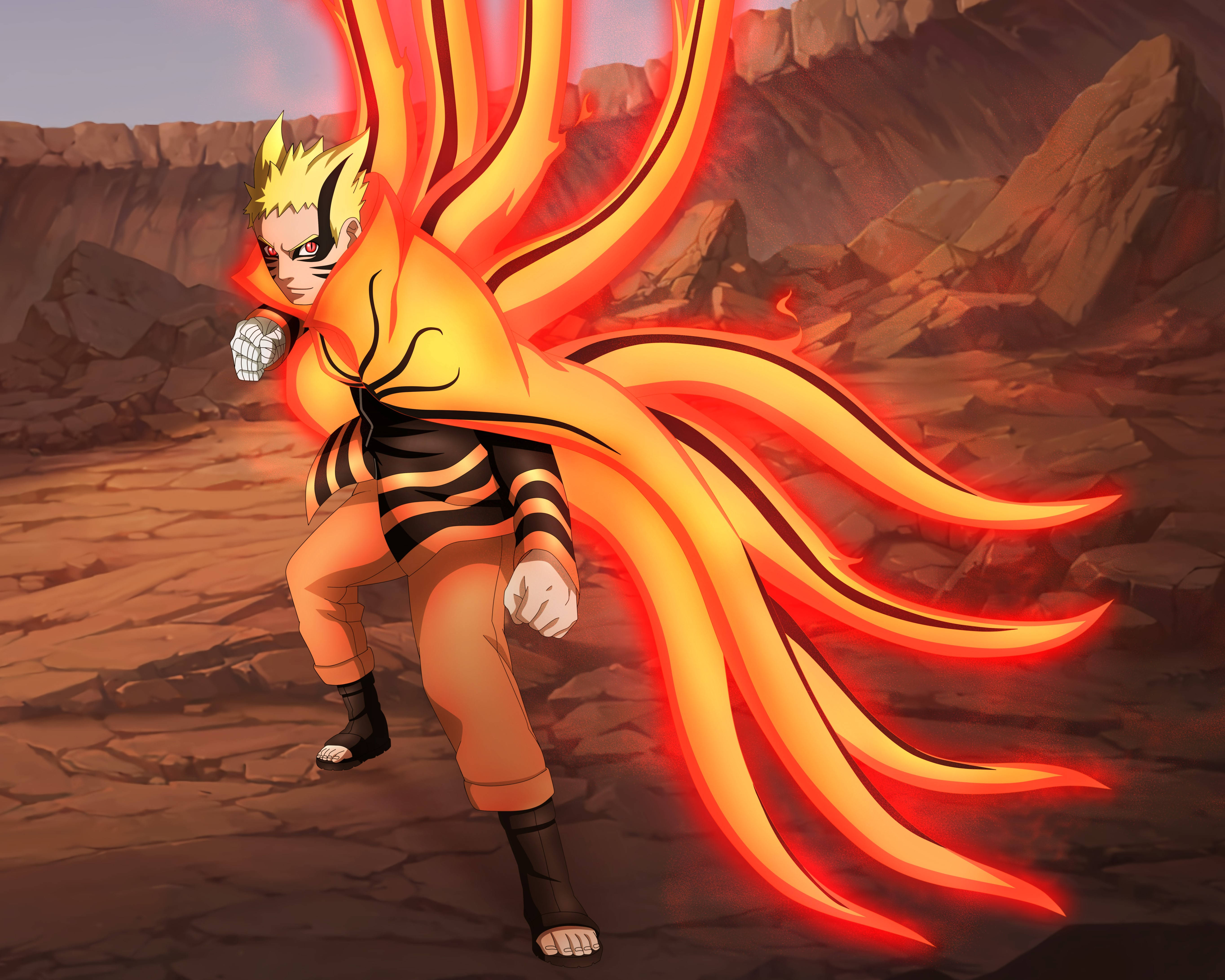 Naruto Modul Baryon pe Câmpul de Luptă Fundal