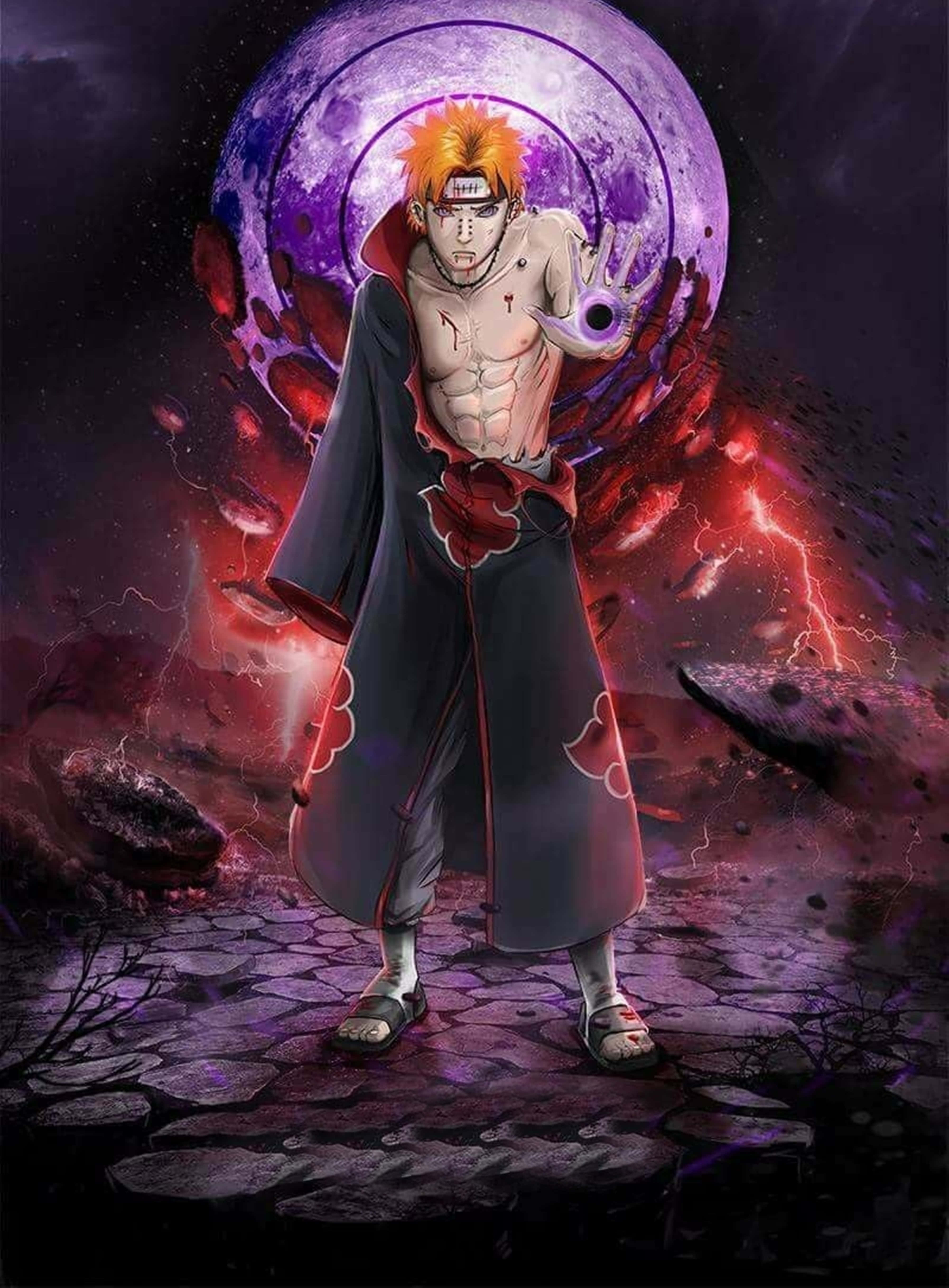 Naruto Pain Transformare 4K Fundal