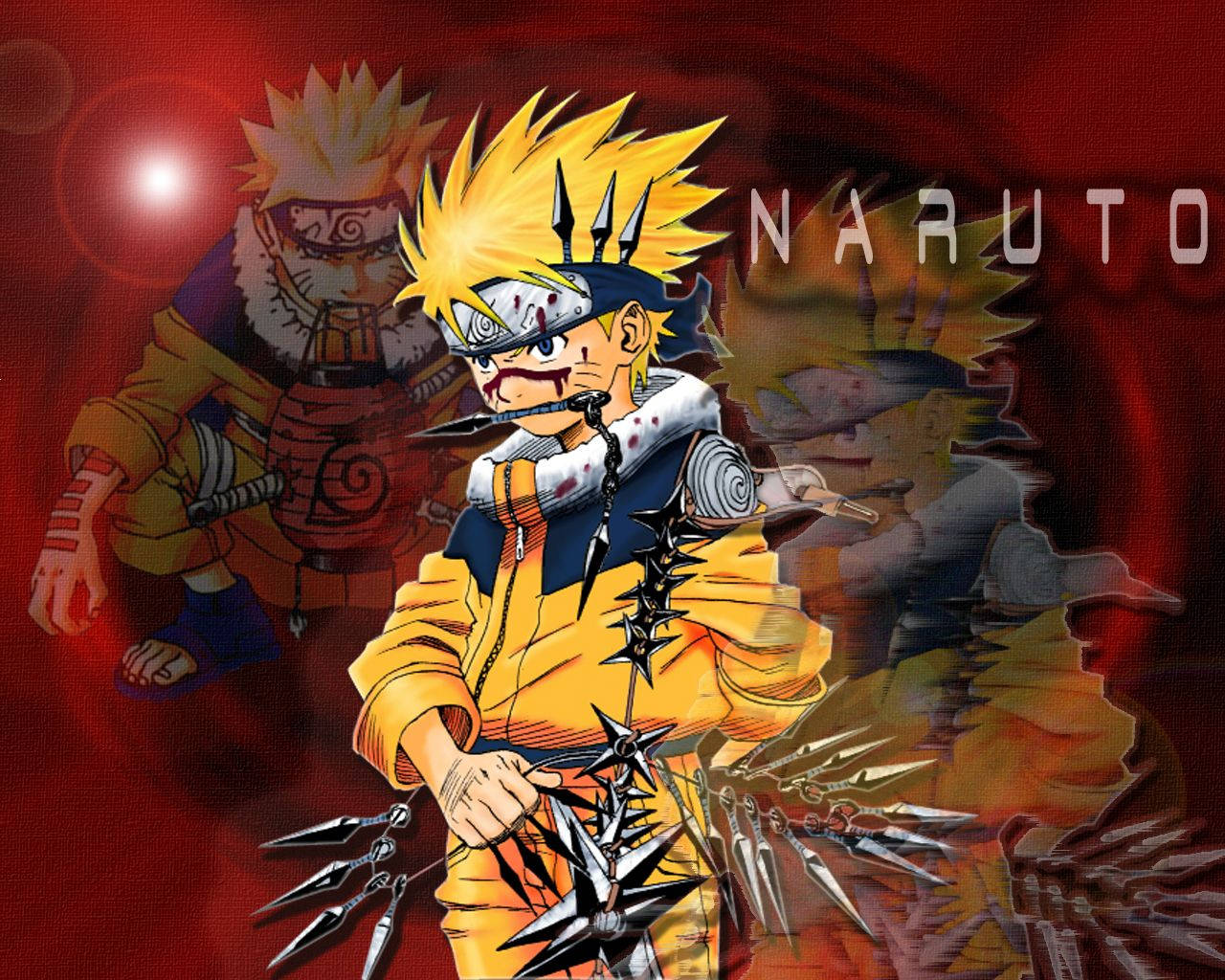 Naruto roșu estetic cool Fundal