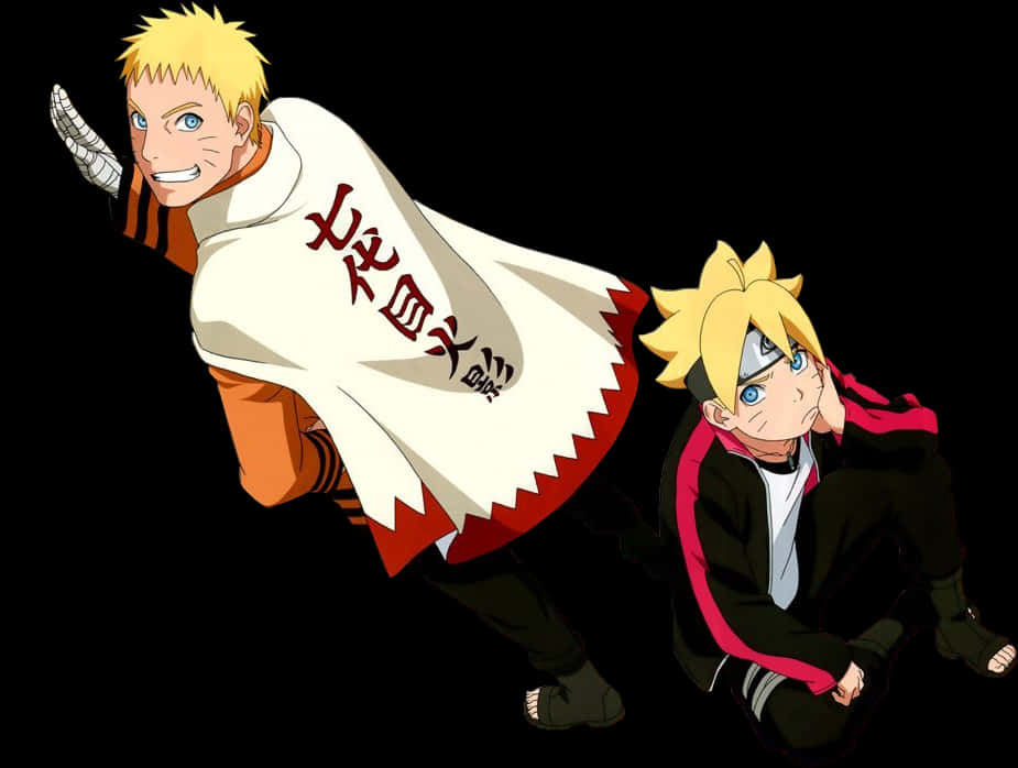 Naruto și Boruto Mantia Hokage Fundal