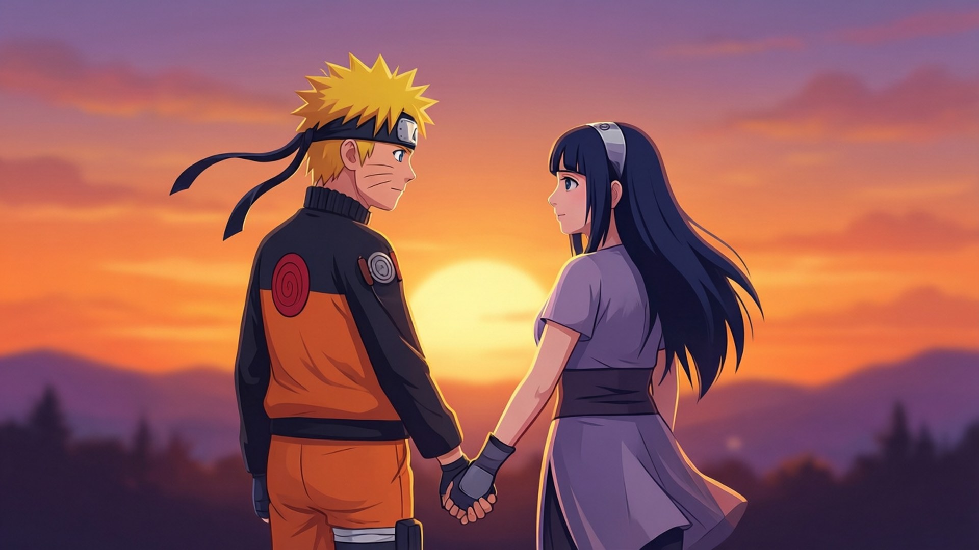 Naruto și Hinata Vector Fundal