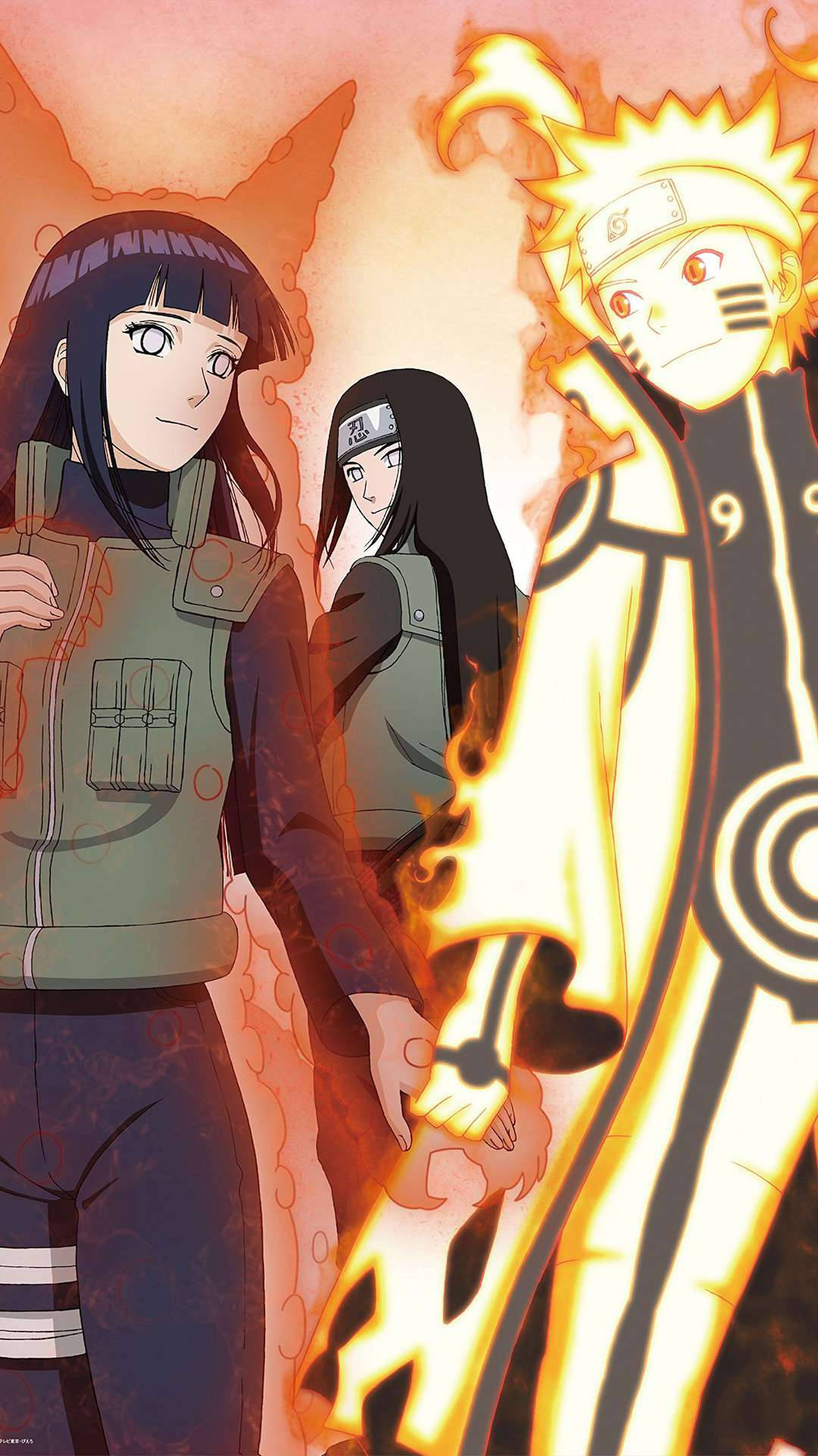 Naruto și Hinata cu Neji Fundal