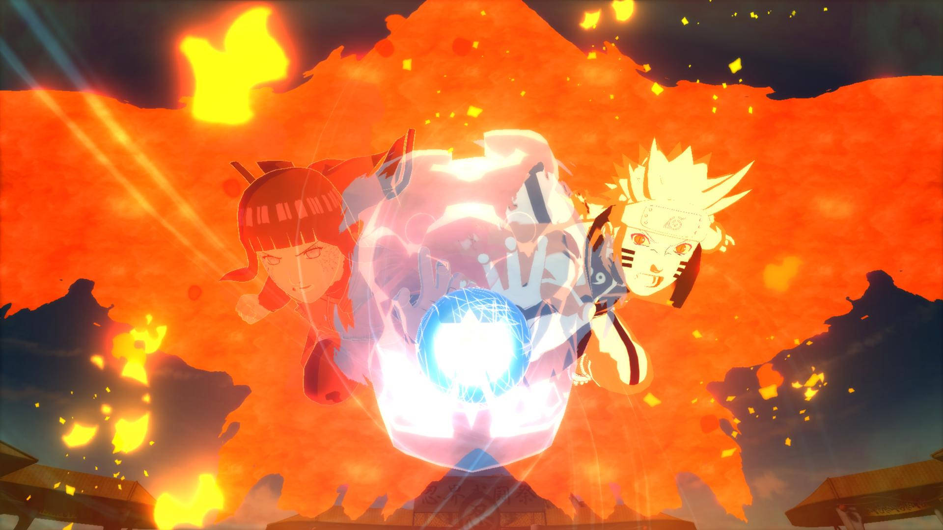 Naruto și Hinata Rasengan Fundal