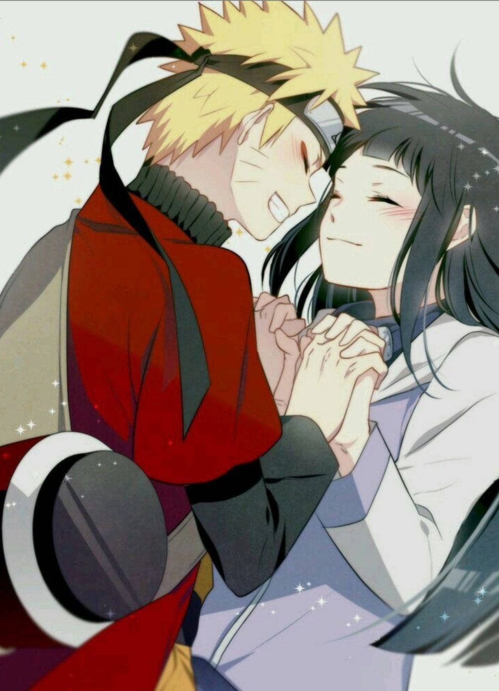 Naruto și Hinata zâmbind Fundal