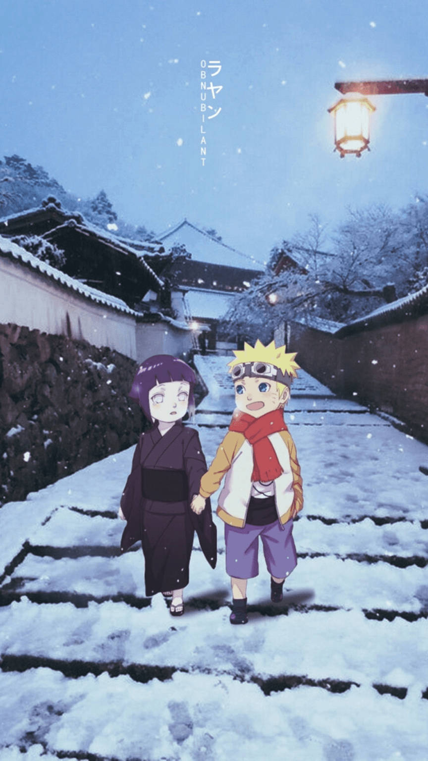 Naruto și Hinata tineri, estetic Fundal