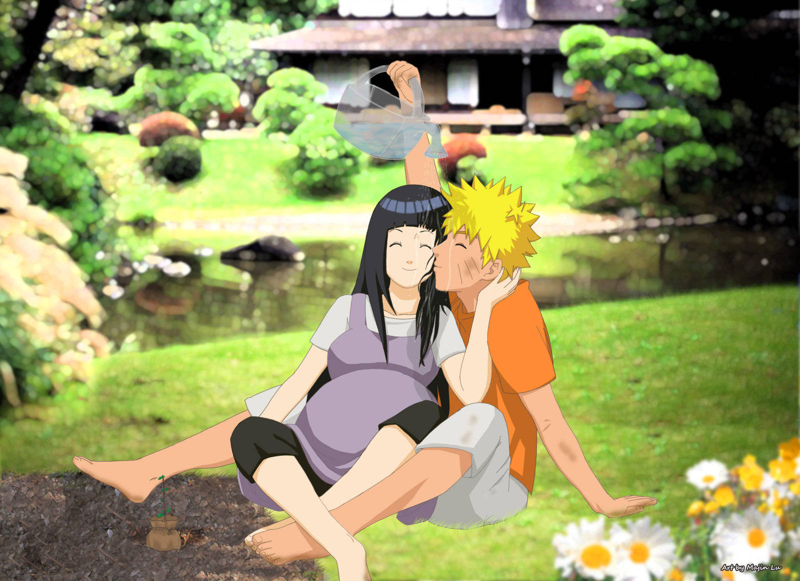 Naruto și Hinata Însărcinată Fundal