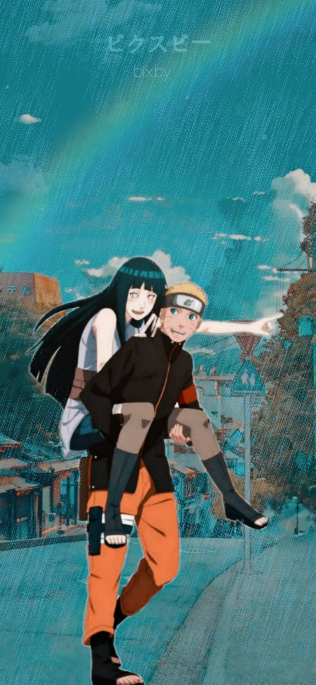 Naruto și Hinata - cuplu anime estetic Fundal