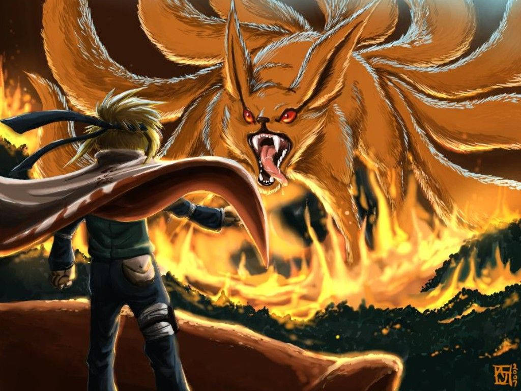 Naruto și Kurama cool Fundal