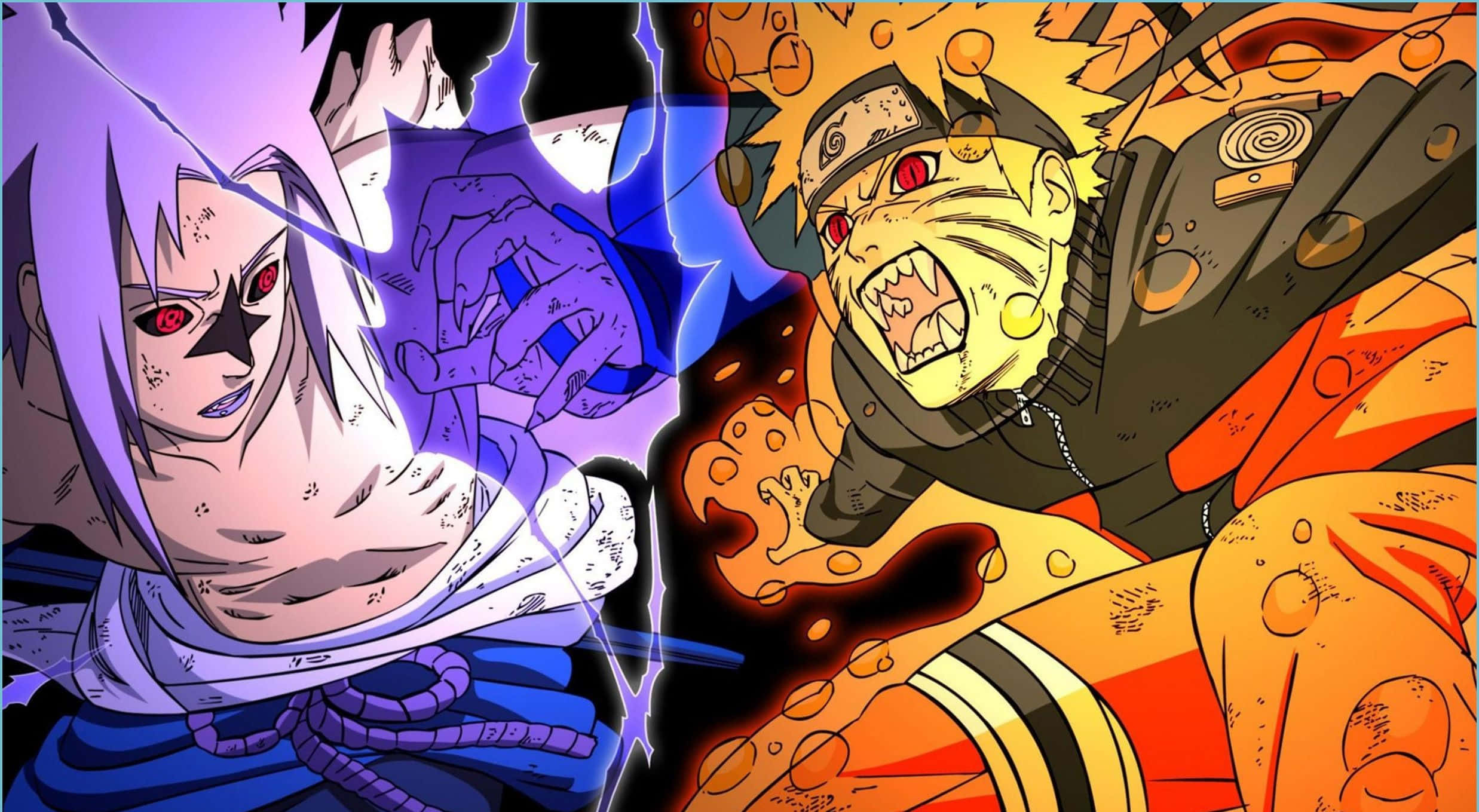 Naruto și Sasuke Estetică pentru Calculator Fundal
