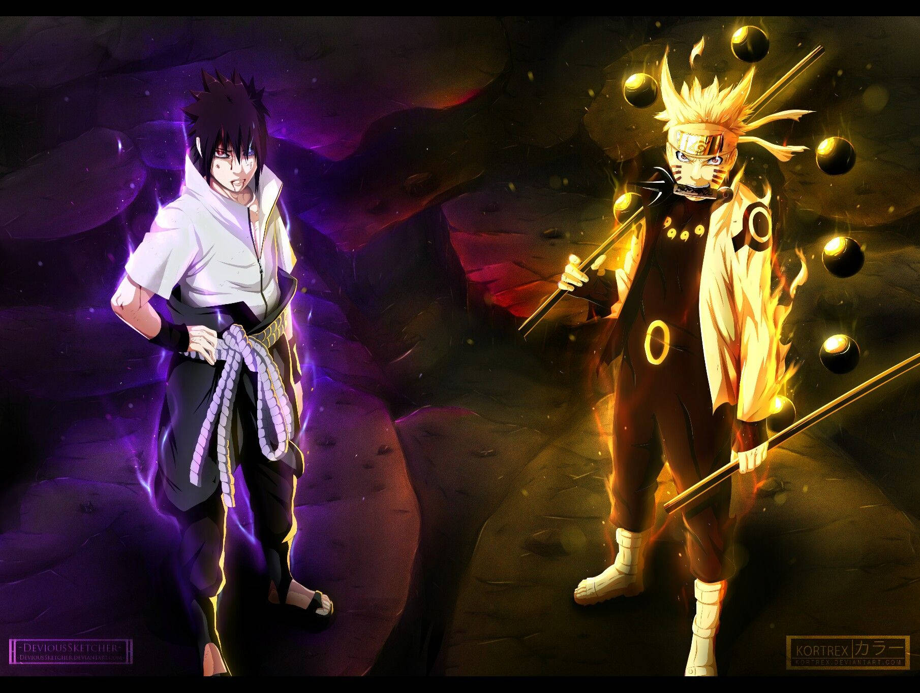 Naruto și Sasuke vs Madara Fundal
