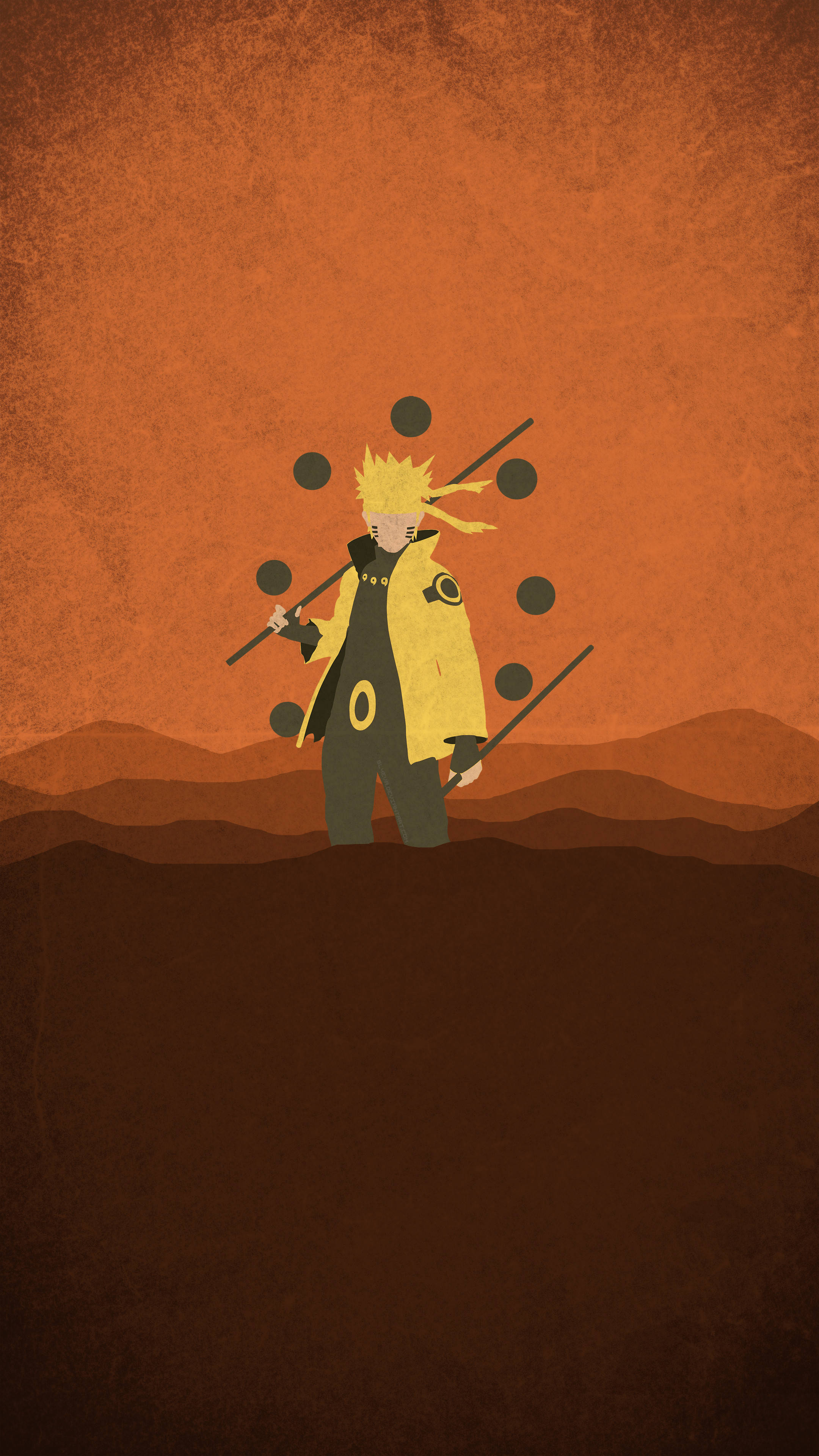 Naruto Telefon Naruto Six Paths Fundal