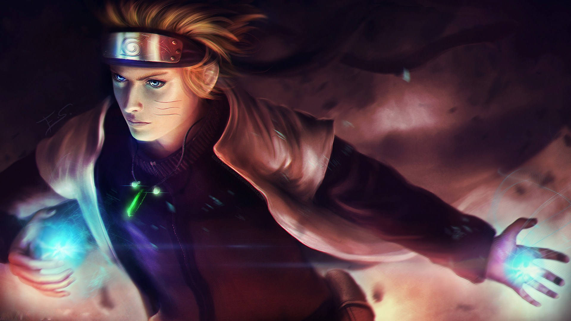 Naruto Uzumaki Pictură Digitală Hokage Fundal