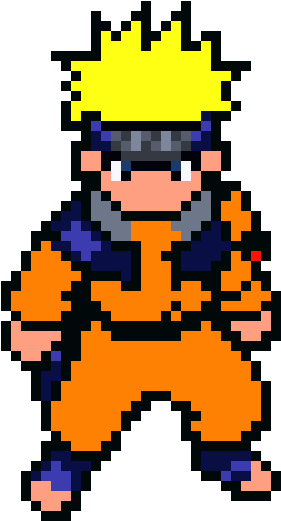 Naruto Uzumaki Pixelat Fundal