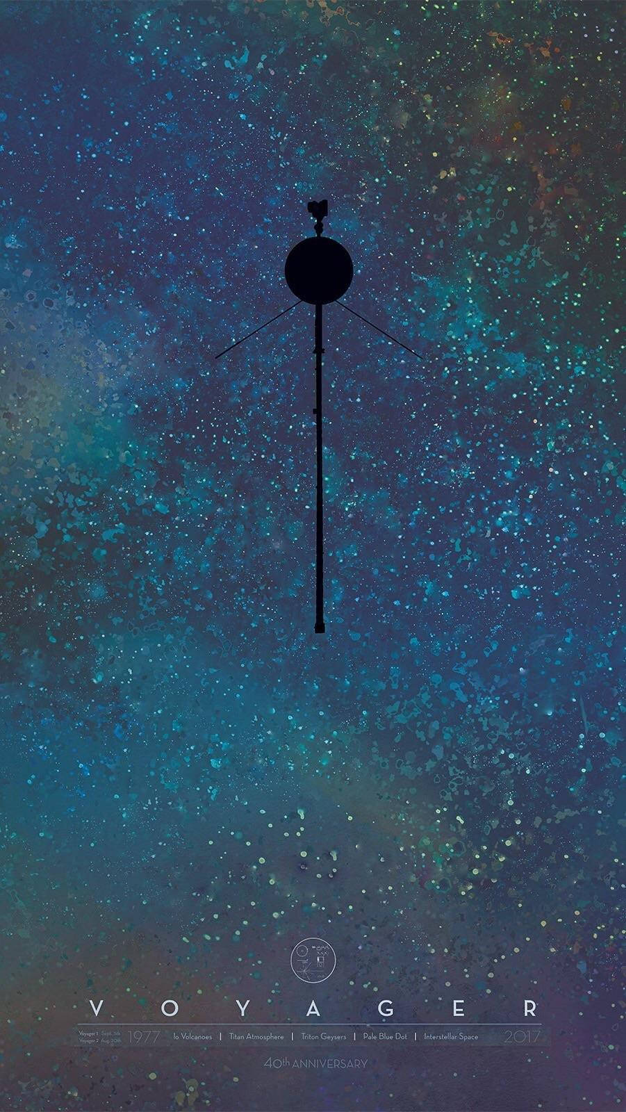 NASA iPhone Voyager 40 de ani Fundal